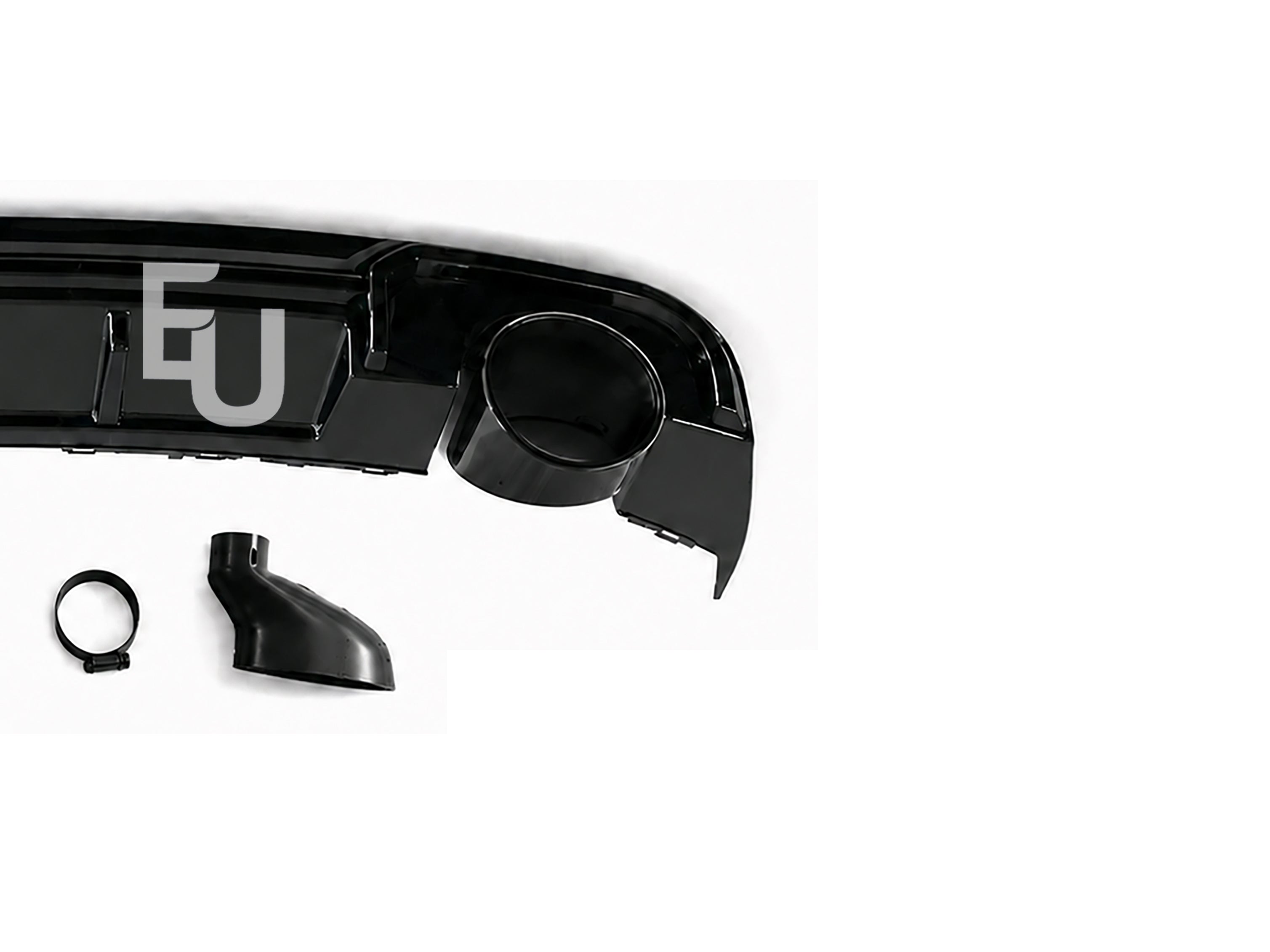 FOR AUDI A3 8V SEDAN STANDARD RS3 LOOK REAR DIFFUSER WITH TAILPIPE BLACK 16-20