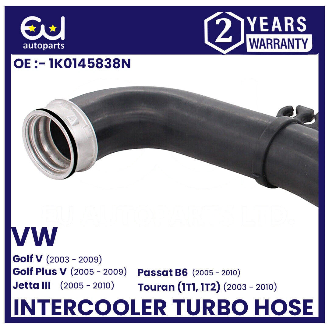 INTERCOOLER TURBO HOSE PIPE FOR VW GOLF PASSAT JETTA TOURAN 1.9 TDI 1K0145838N