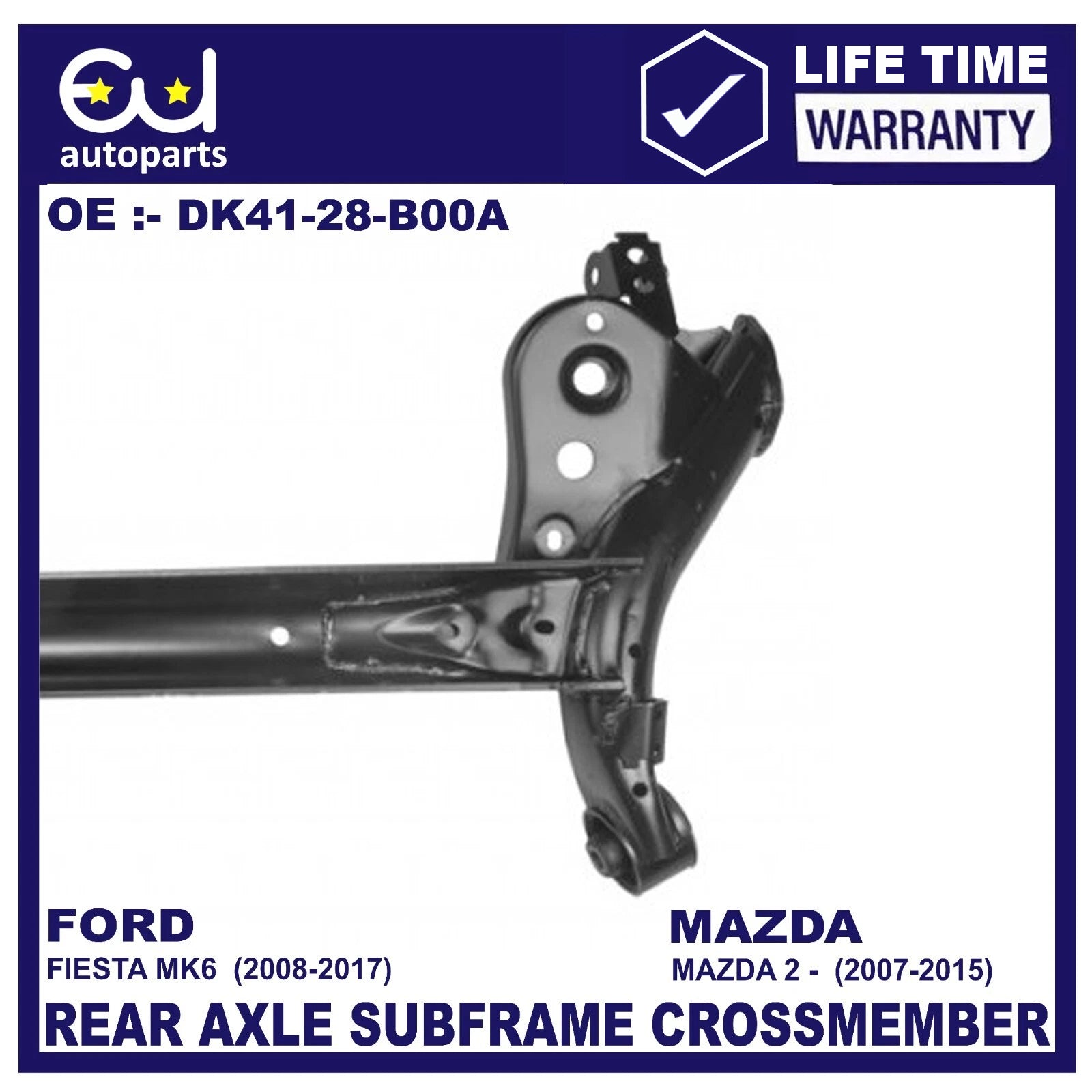 REAR AXLE SUBFRAME CROSSMEMBER FOR FORD FIESTA MK6 CB1, CCN 08-17 MAZDA 2 07-15