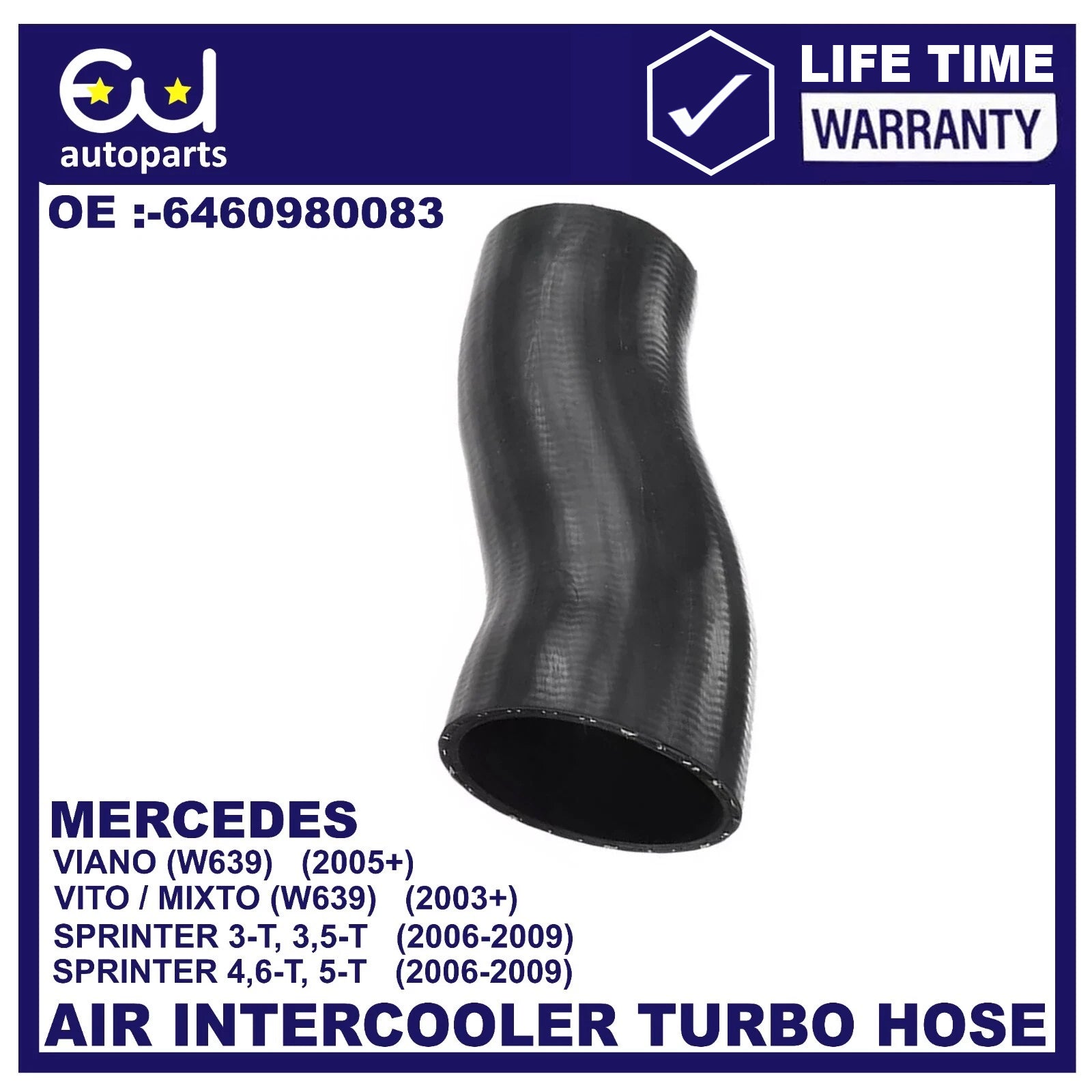INTERCOOLER TURBO HOSE PIPE FOR MERCEDES SPRINTER 3,5-T VIANO VITO W639 2.0 2.2