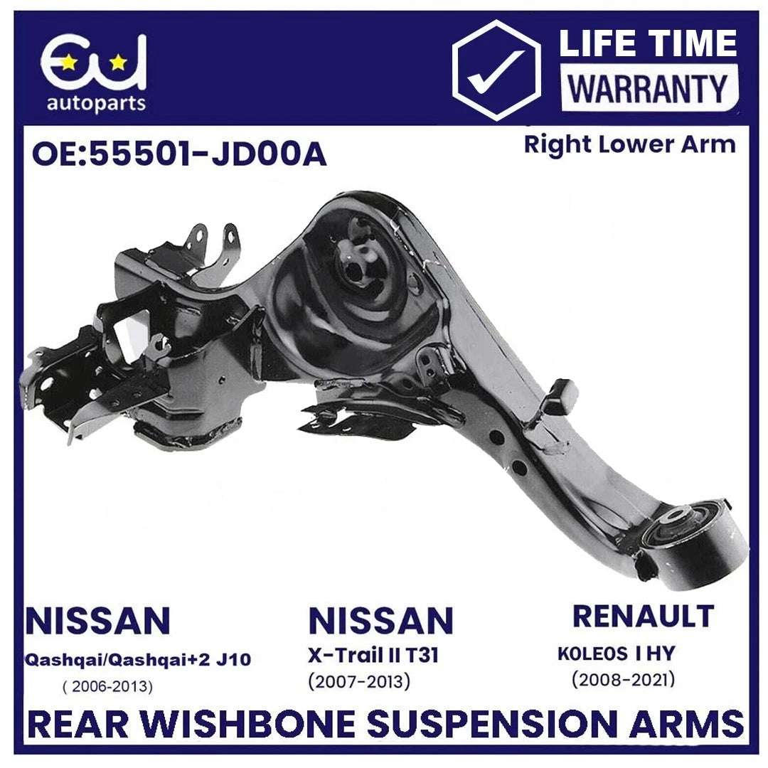 REAR LH + RH SUSPENSION TRAILING RADIUS WISHBONE ARM FOR NISSAN QASHQAI 06–13