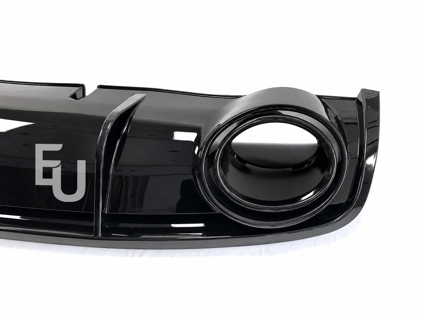 FOR AUDI A4 B8.5 STANDARD RS4 LOOK LCI REAR DIFFUSER W/TAILPIPE BLACK 2012-2015
