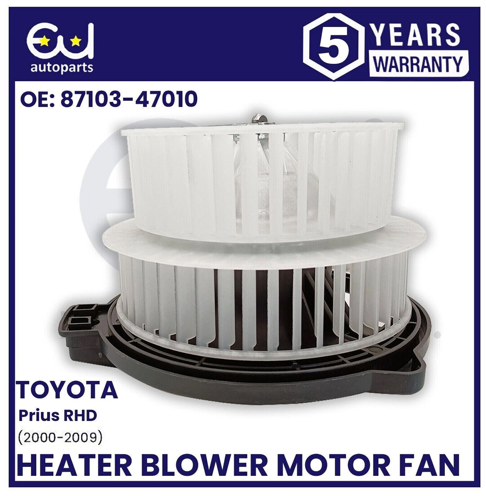 FOR TOYOTA PRIUS HEATER BLOWER MOTOR FAN 2003-2009 8710347010 RHD ONLY