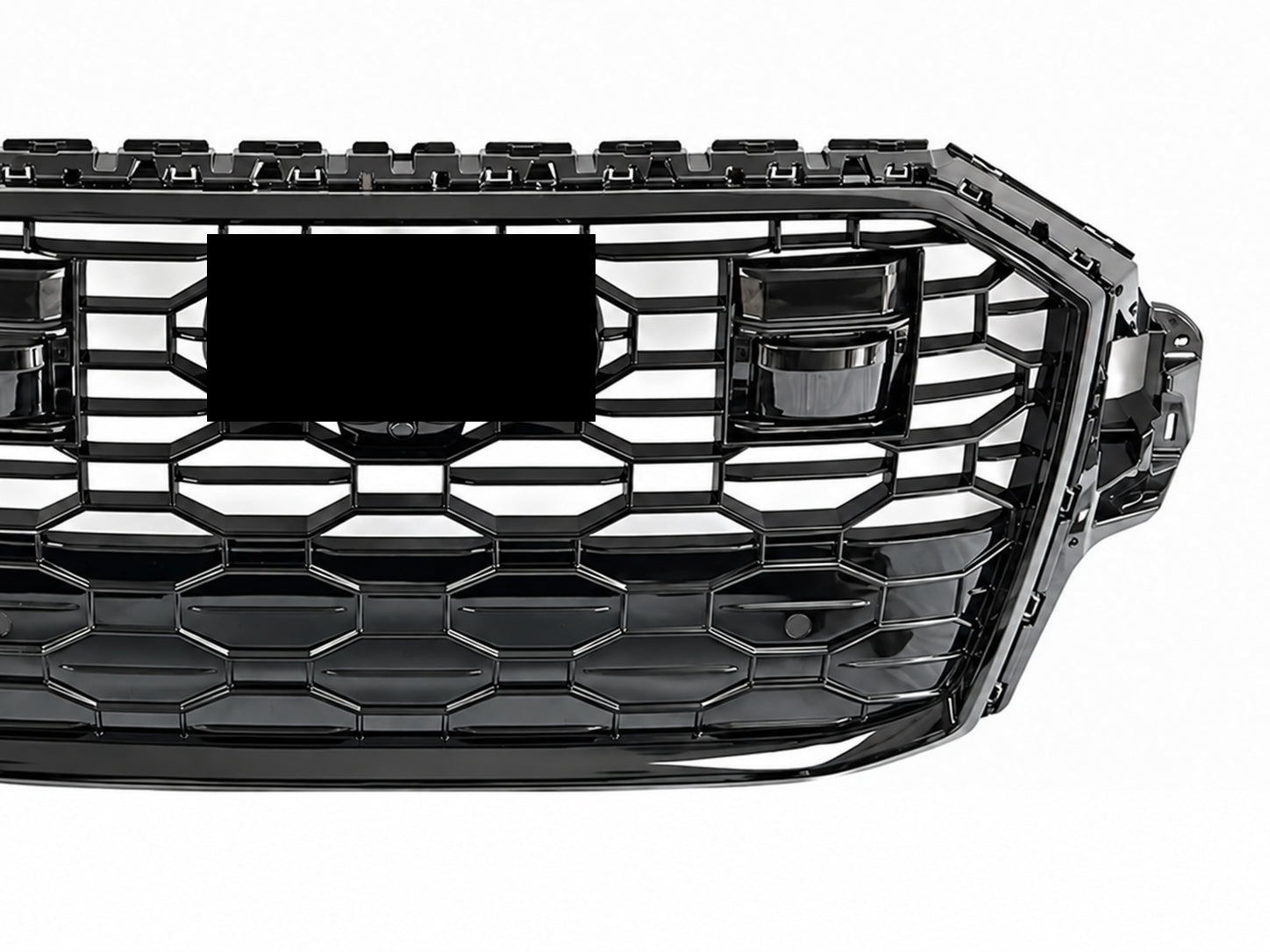 RSQ7 STYLE FRONT GRILL GRILLE FOR AUDI Q7 SQ7 4M 2020-2023 WITH ACC RADAR BLACK