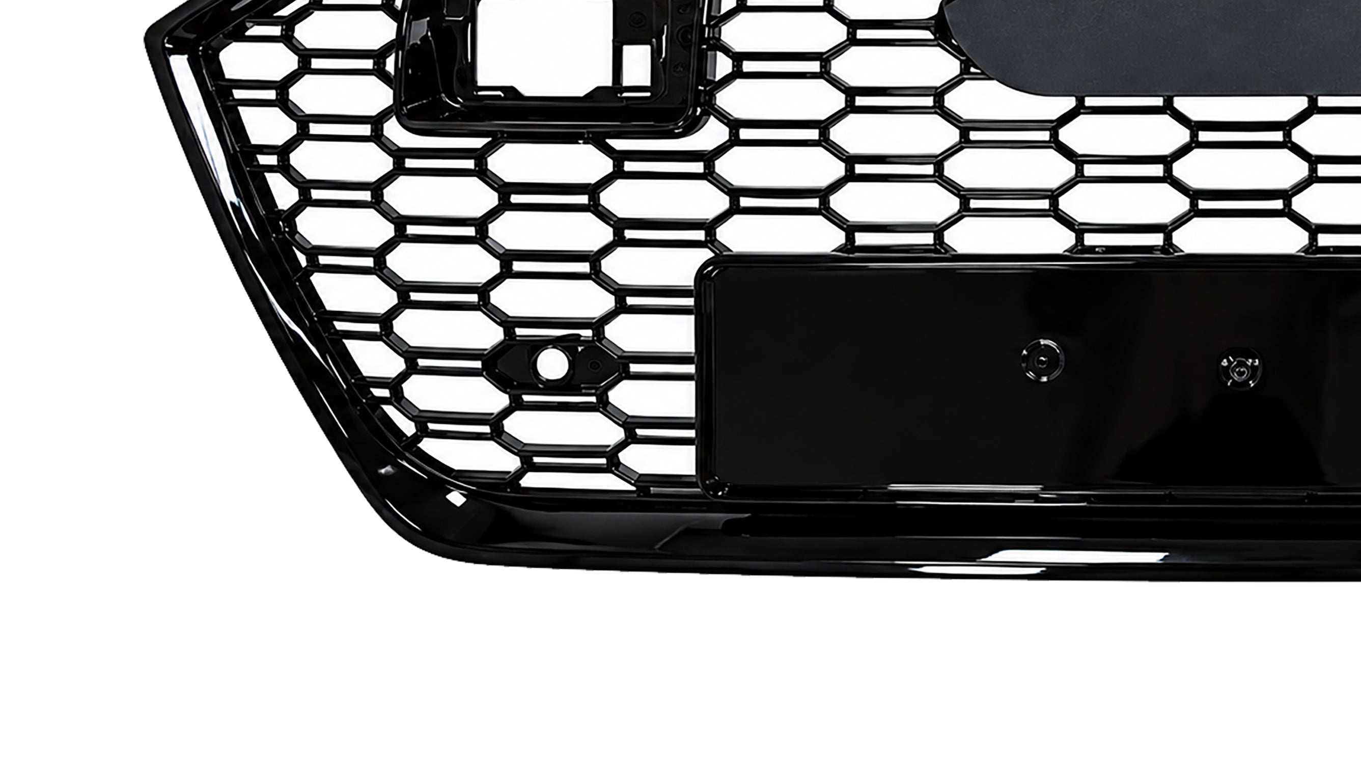 FRONT BUMPER HONEYCOMB GRILLE GRILL FOR AUDI A7 S7 2018-2025 W/ACC BLACK