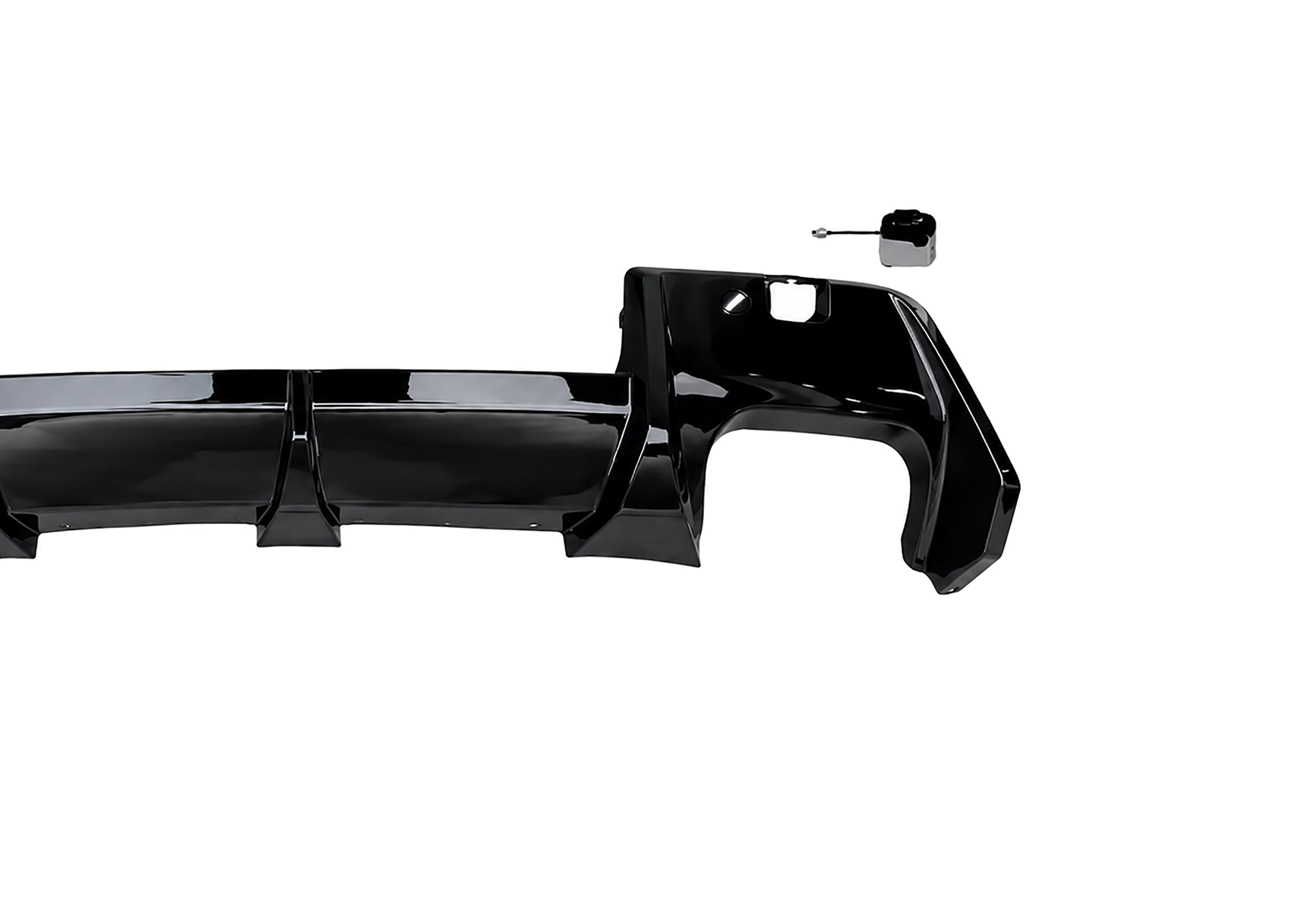 FOR BMW 1 SERIES F70 M SPORT GLOSS BLACK REAR BUMPER DIFFUSER W/TAILPIPES 2024+