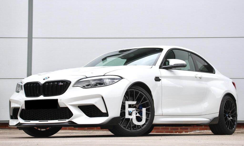 FOR BMW 2 SERIES F87 M2 CS STYLE FRONT BUMPER SPLITTER LIP GLOSS BLACK 2015+