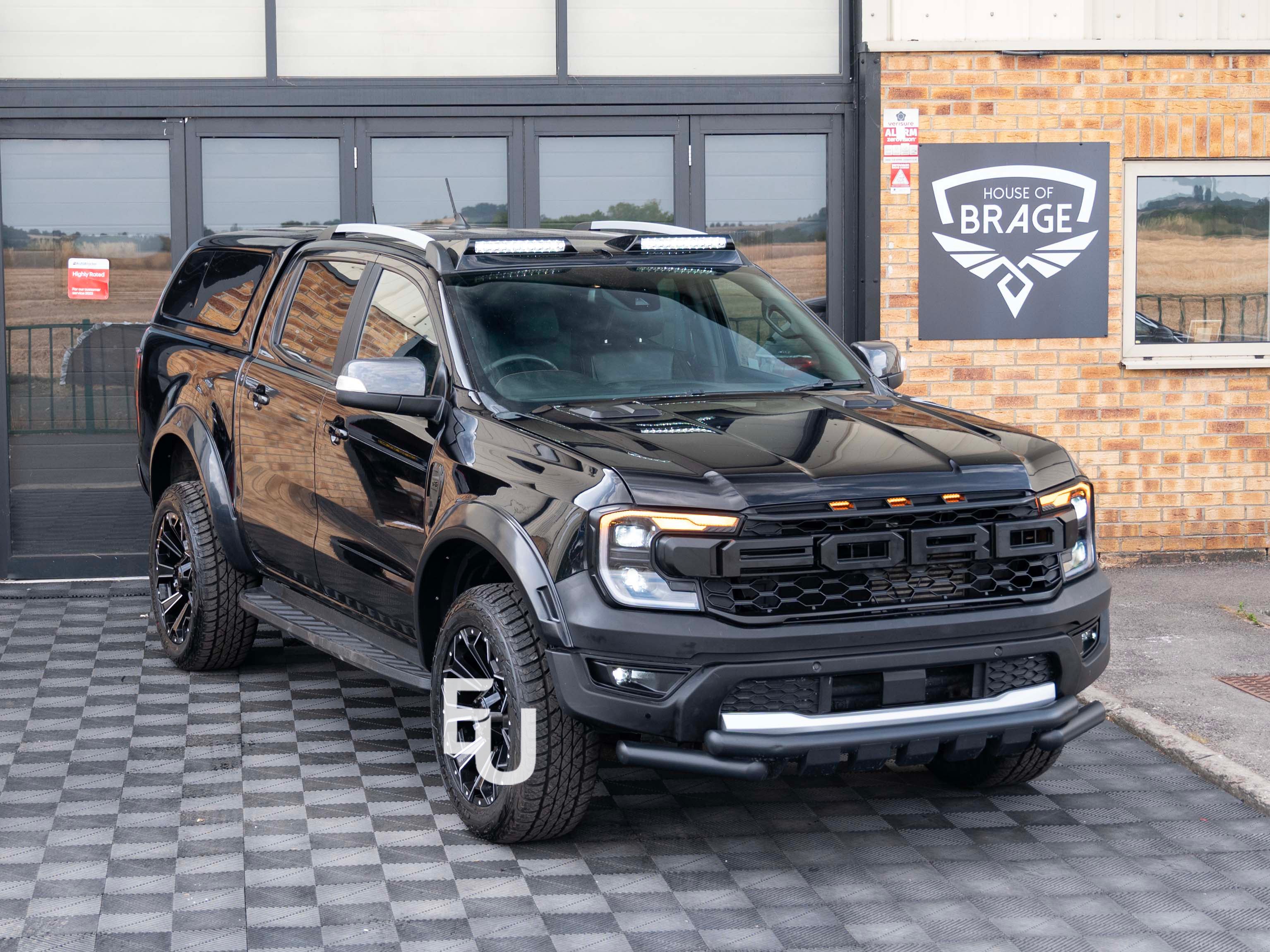 GLOSS BLACK LED ROOF LIGHT BAR LAMP LIGHTS FOR FORD RANGER T9 WILDTRAK 2022+