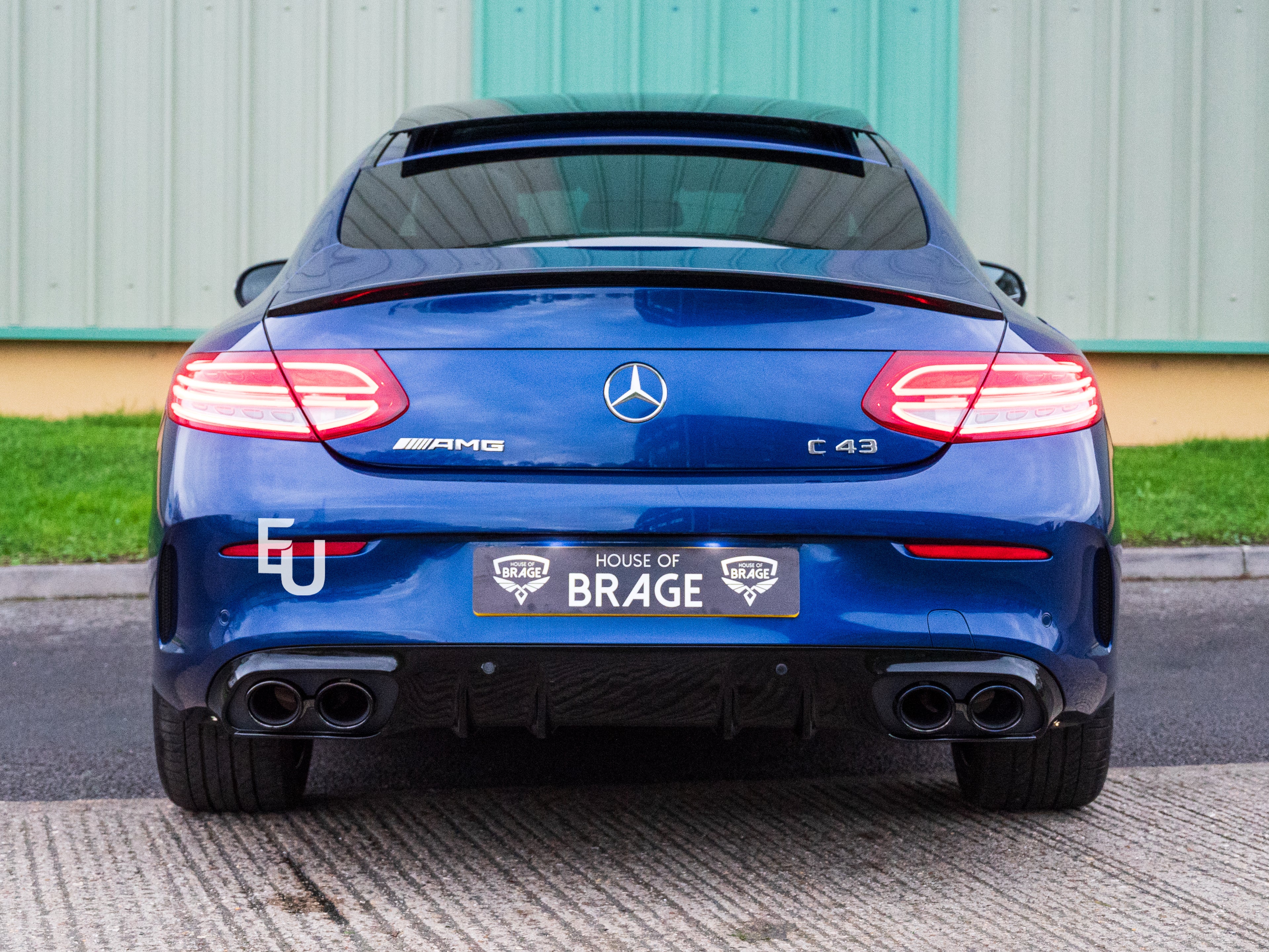 REAR DIFFUSER & TAILPIPES FOR MERCEDES C CLASS A205 C205 COUPE AMG C43 S STYLE