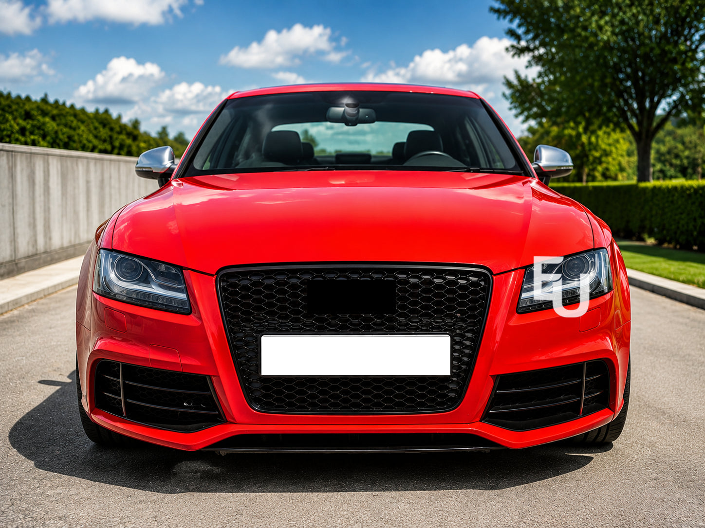 FOR AUDI A5 S5 8T RS STYLE GLOSS BLACK HONEYCOMB FRONT BUMPER GRILLE GRILL 07-11