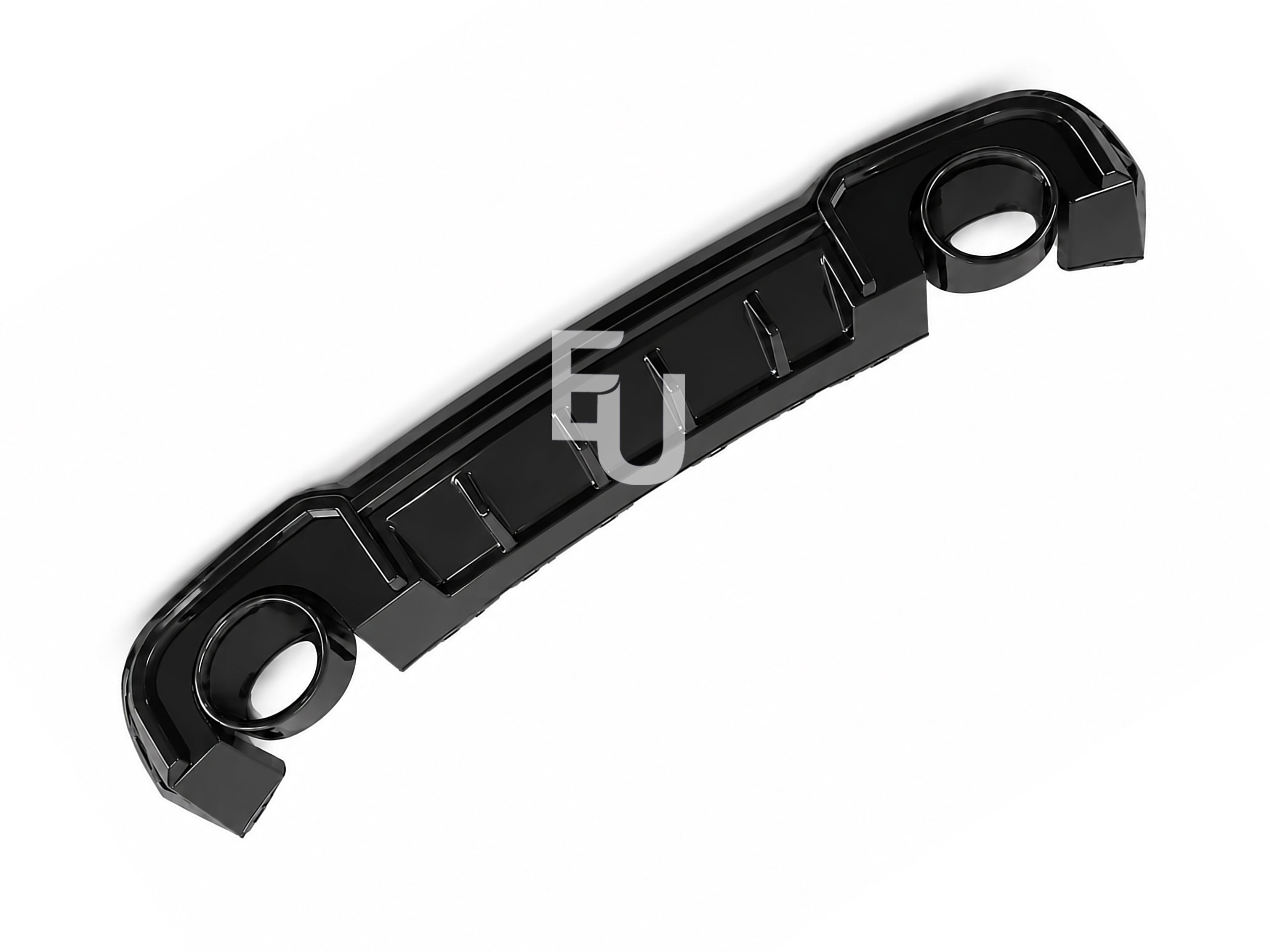 FOR AUDI A3 S-LINE 8V HATCHBACK RS3 LOOK REAR DIFFUSER WITH TAILPIPE BLACK 16-20