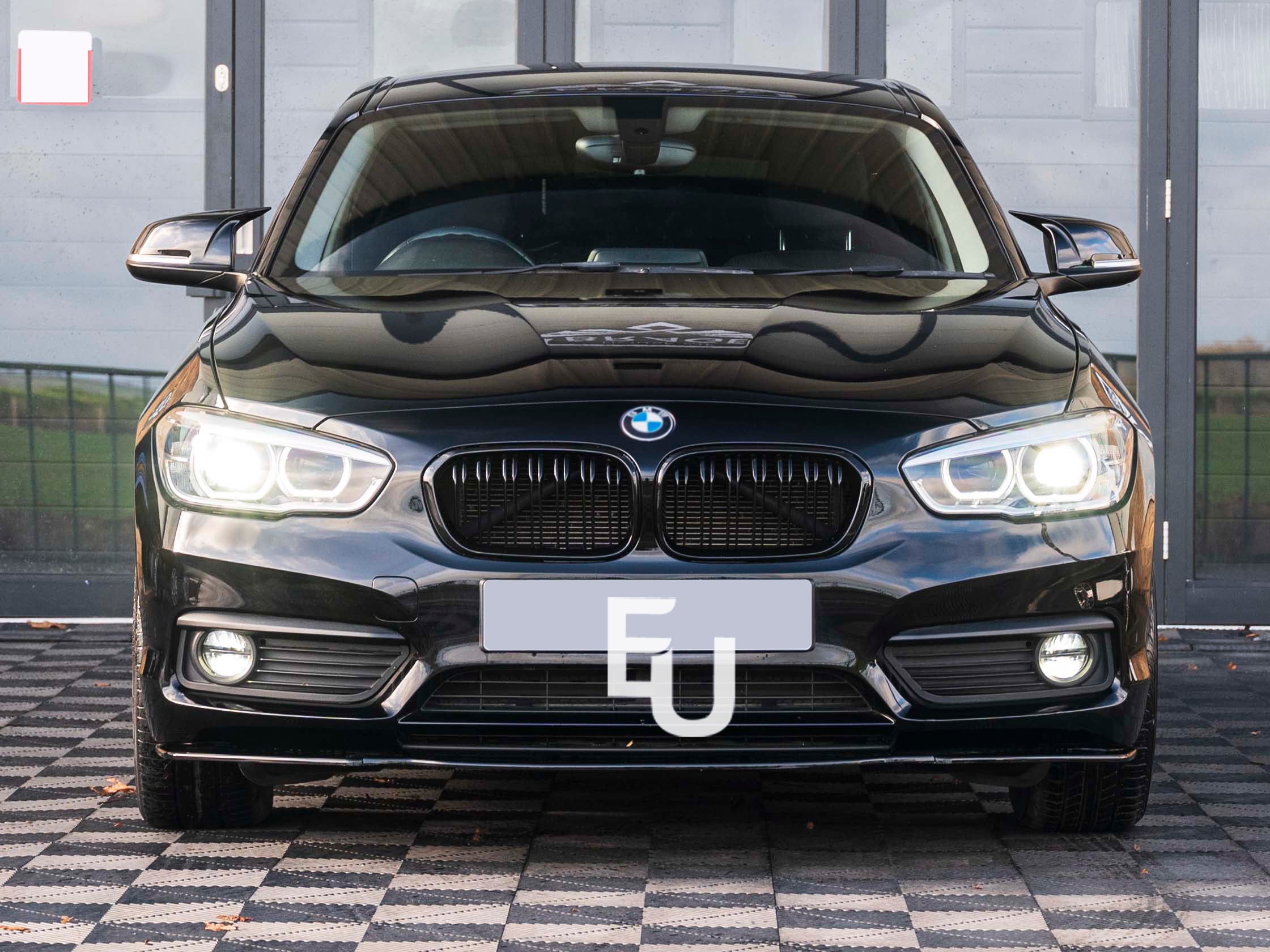 FRONT KIDNEY GRILLE GRILL FOR BMW 1 SERIES F20 F21 GLOSS BLACK TWIN SLAT 15-19