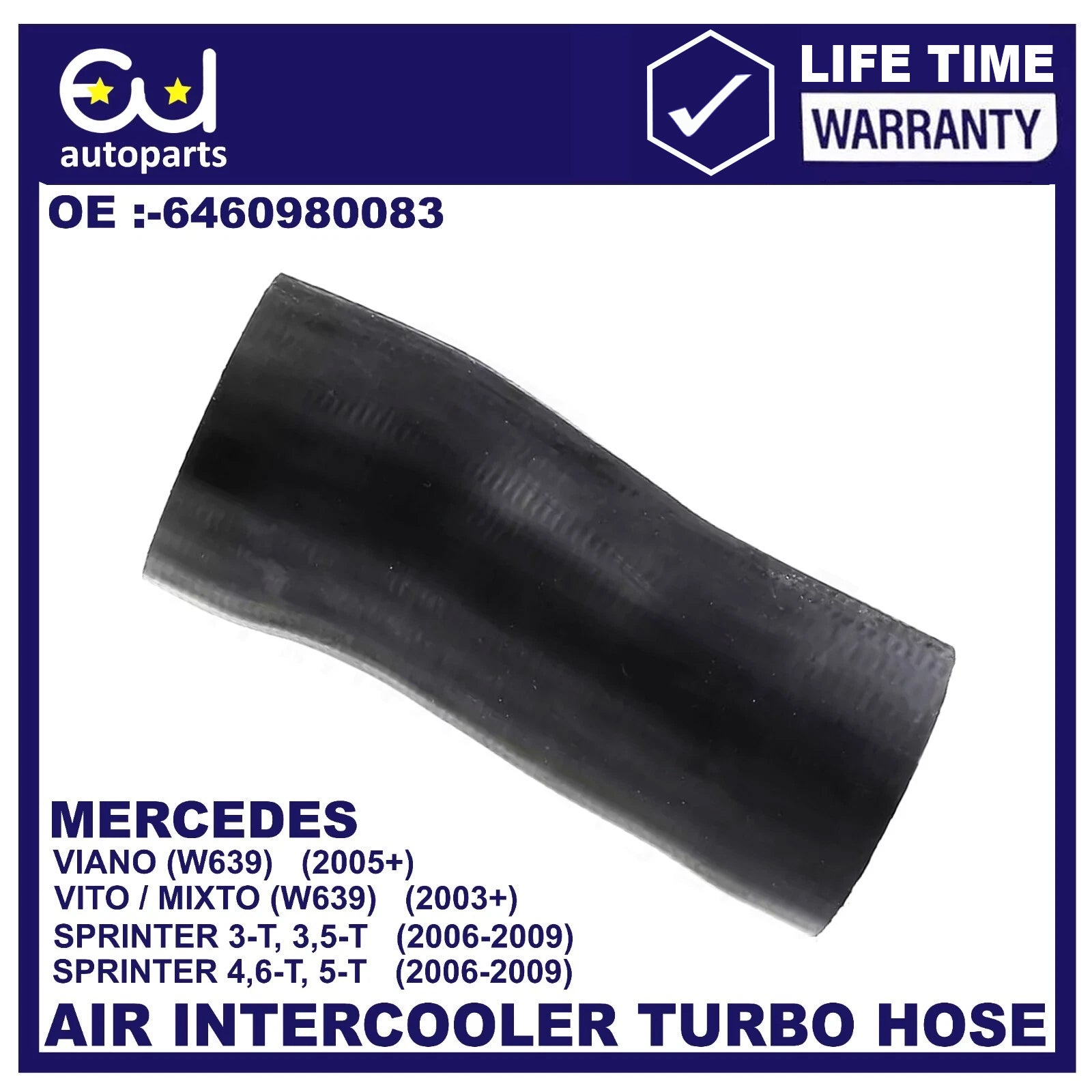 INTERCOOLER TURBO HOSE PIPE FOR MERCEDES SPRINTER 3,5-T VIANO VITO W639 2.0 2.2