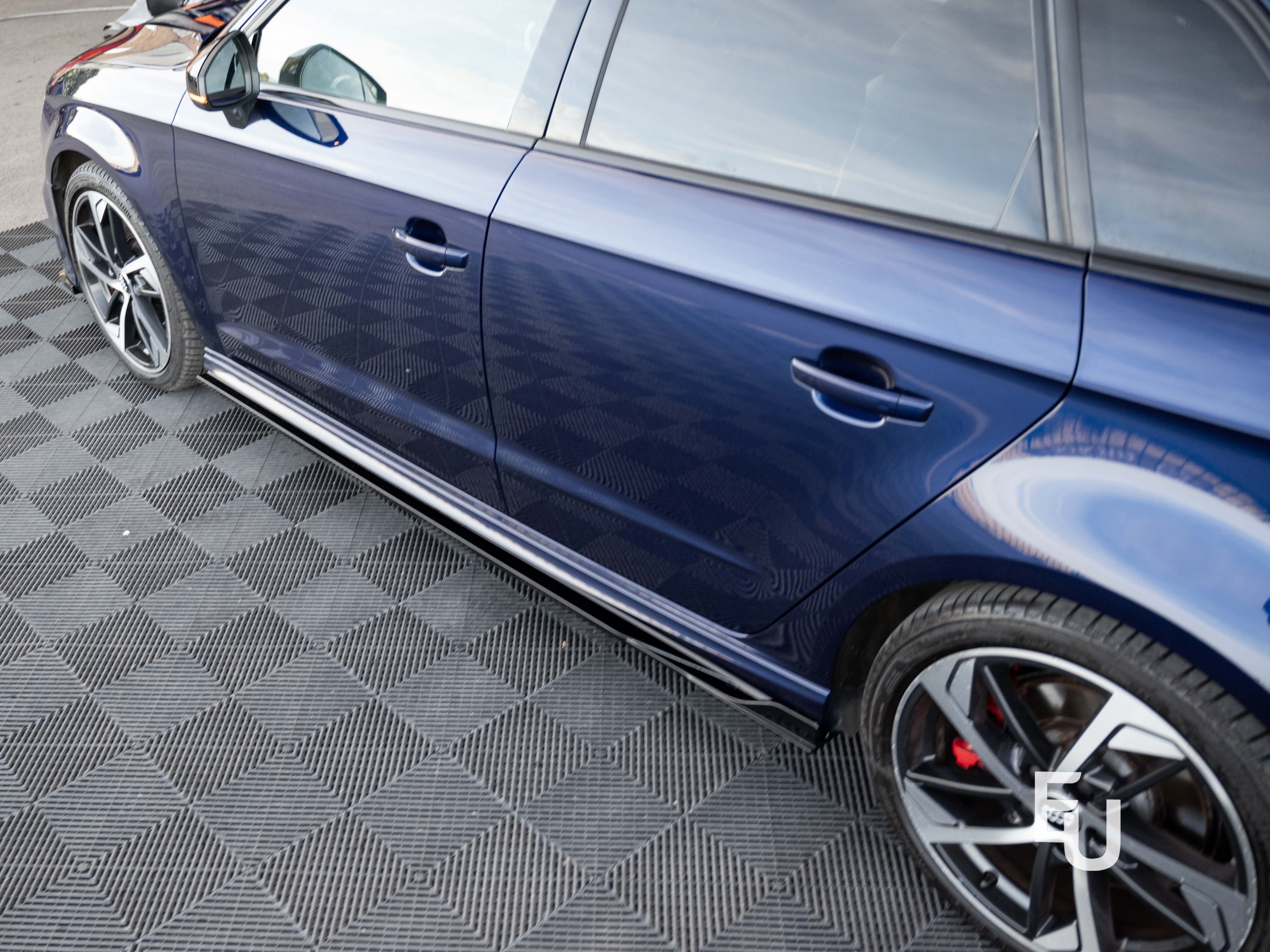FOR AUDI A3 S3 S LINE 8V SIDE SKIRT SKIRTS EXTENSION LIP GLOSS BLACK 2012-2020