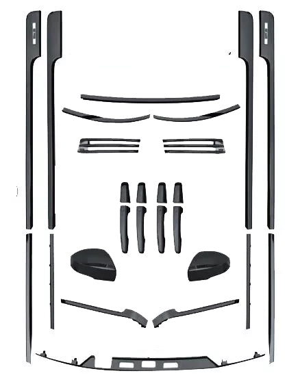 FULL GLOSS BLACK GRILLE BODY TRIM PANEL KIT FOR RANGE ROVER VOGUE L405 2018-21