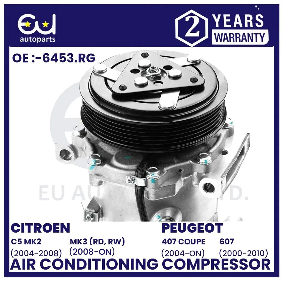 AIR CONDITIONING A/C COMPRESSOR FOR CITROEN C5 MK2 MK3 PEUGEOT 407 607 1.6 1.8
