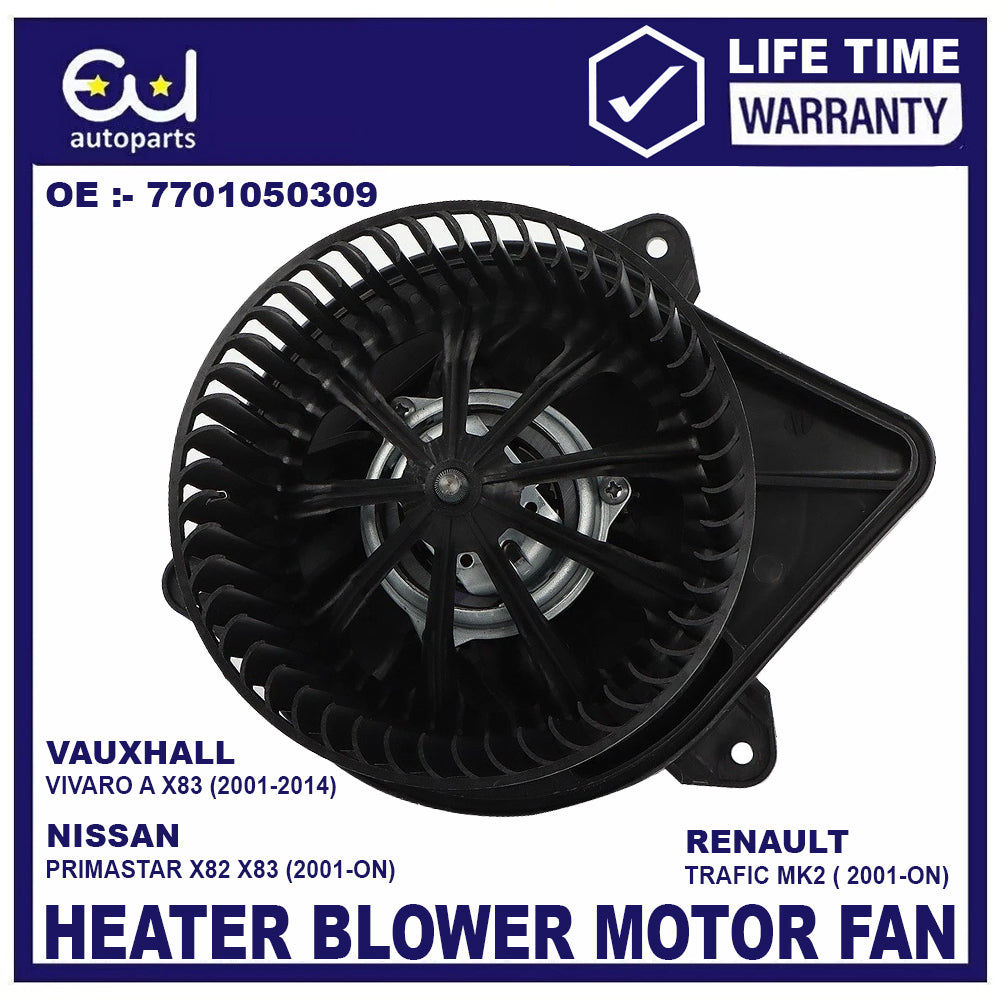 HEATER BLOWER MOTOR FAN FOR NISSAN PRIMASTAR X83 & RENAULT TRAFIC 7701050309