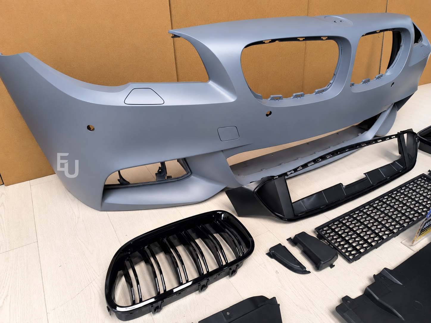 FRONT BUMPER FOR BMW 5 SERIES F10 F11 M-SPORT 2013-17 PRIMED PDC & WASHER HOLES