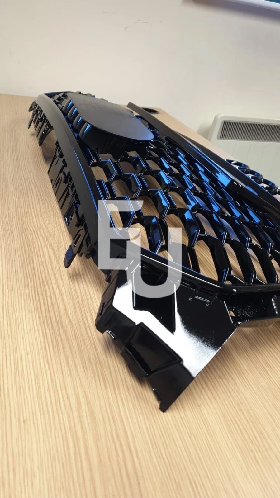 RS5 STYLE GLOSS HONEYCOMB RADIATOR BUMPER GRILLE GRILL FOR AUDI A5 S5 B9 2016-19