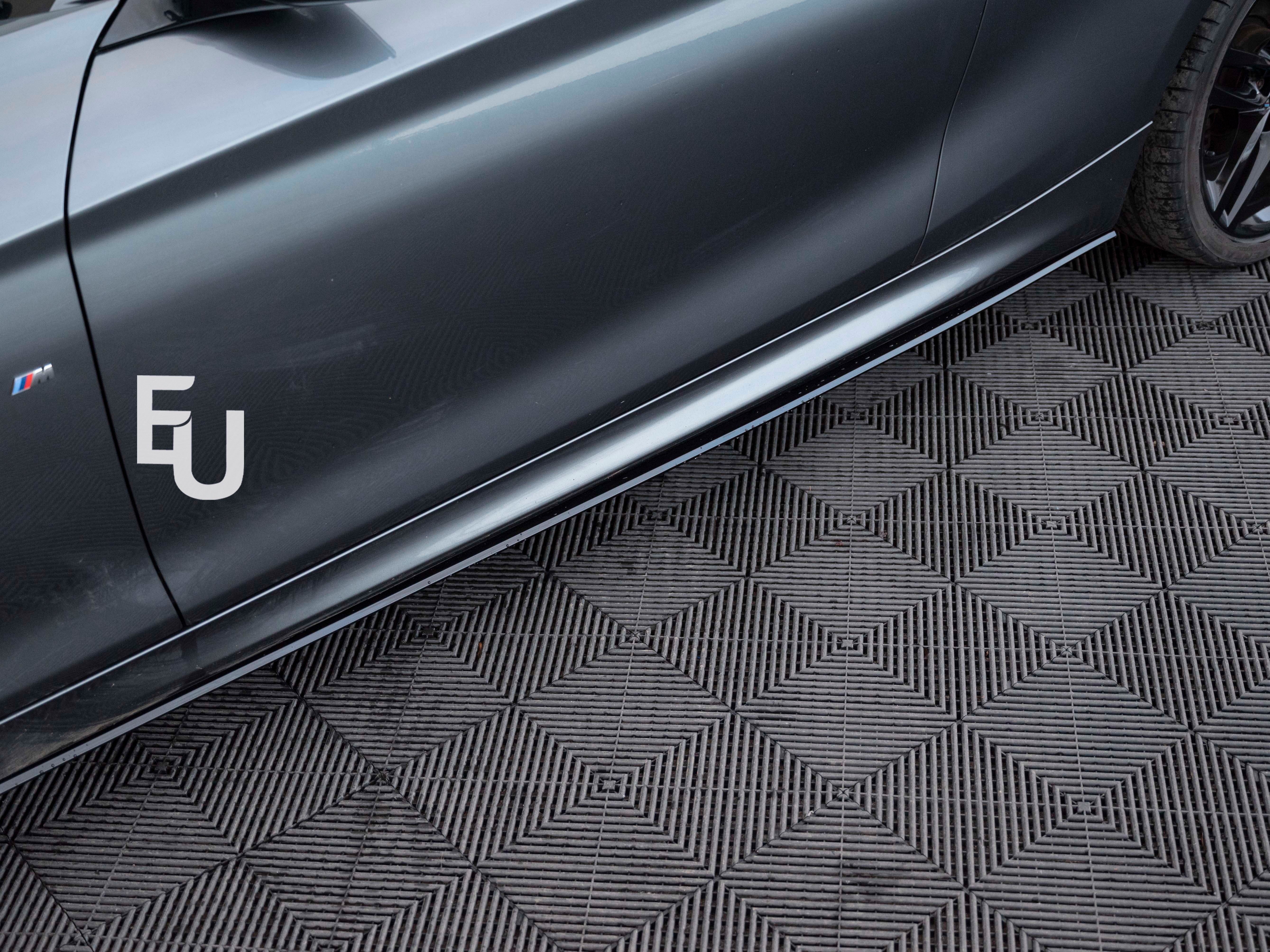 FOR BMW 2 SERIES F22 F23 SIDE SKIRTS EXTENSION LIP BLADES GLOSS BLACK 2014-2021
