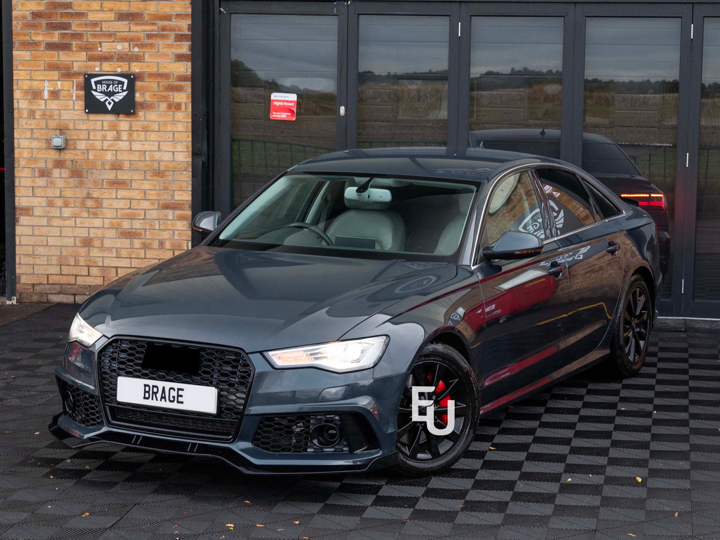 RS6 LOOK FRONT BUMPER CONVERSION BODYKIT W/SPLITTER FOR AUDI A6 S6 C7.5 15-18