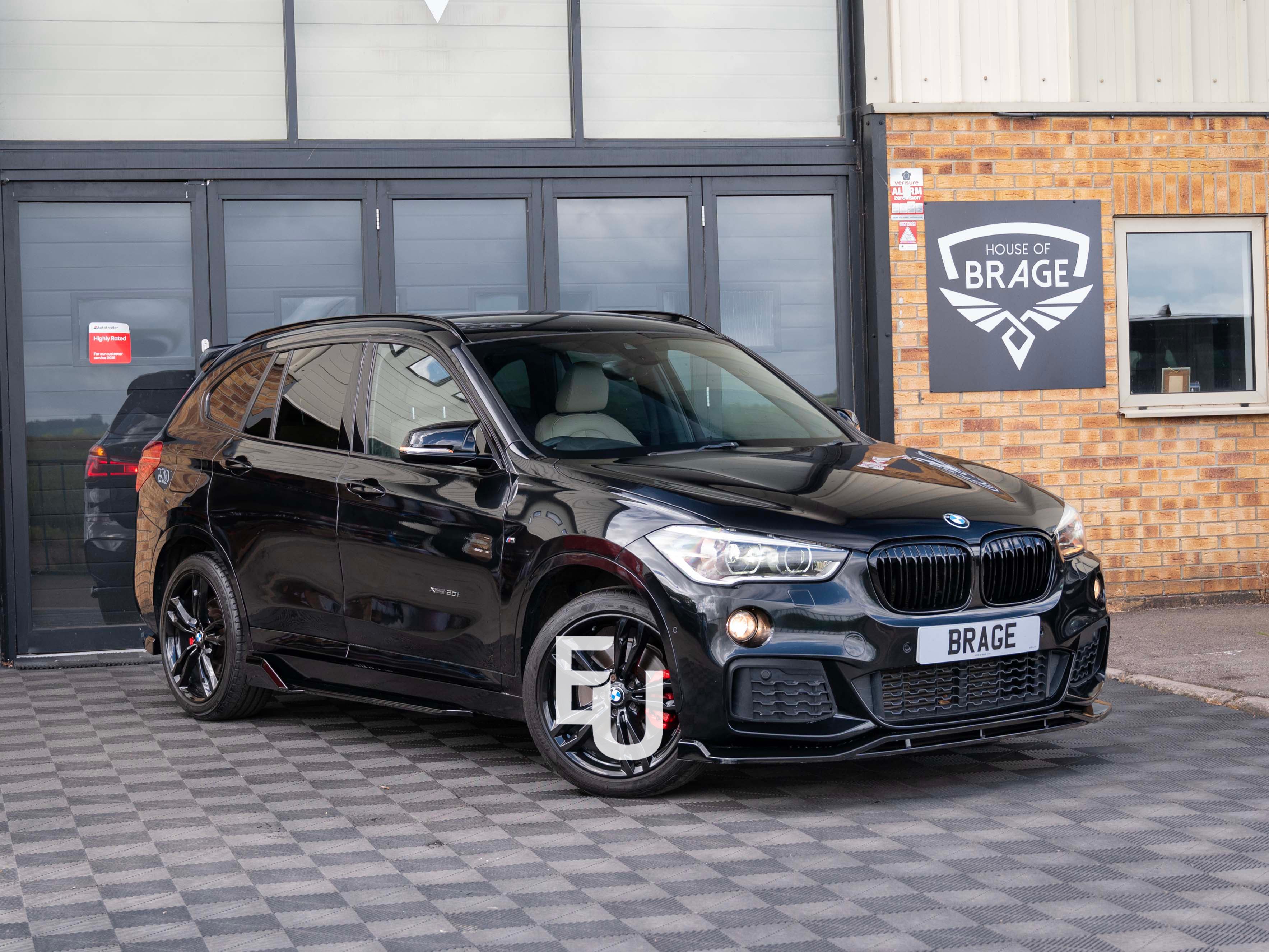 GLOSSY BLACK SIDE SKIRTS EXTENSION BLADES LIP SPOILER FOR BMW X1 F48 2016-2022