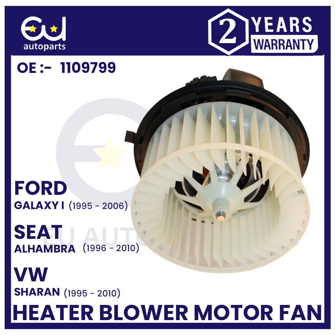 HEATER BLOWER MOTOR FAN FOR VW SHARAN 7M8 7M9 7M6, SEAT ALHAMBRA & FORD GALAXY