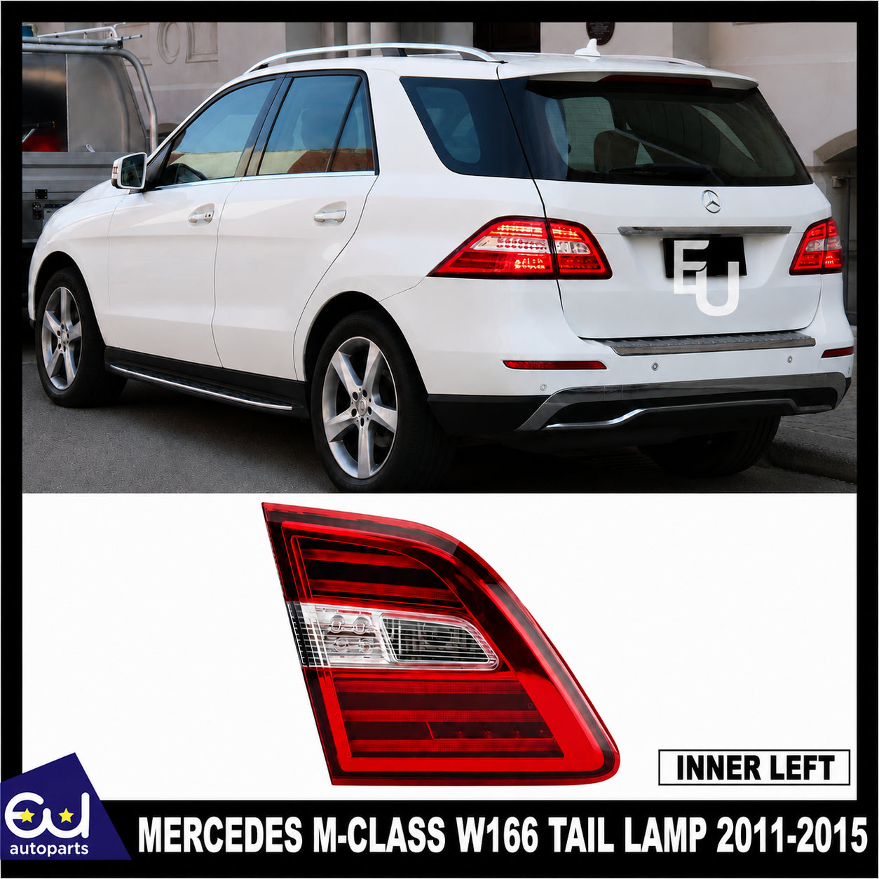 FOR MERCEDES BENZ M-CLASS W166 PRE-LCI LH SIDE INNER REAR TAIL LIGHT BRAKE LAMP