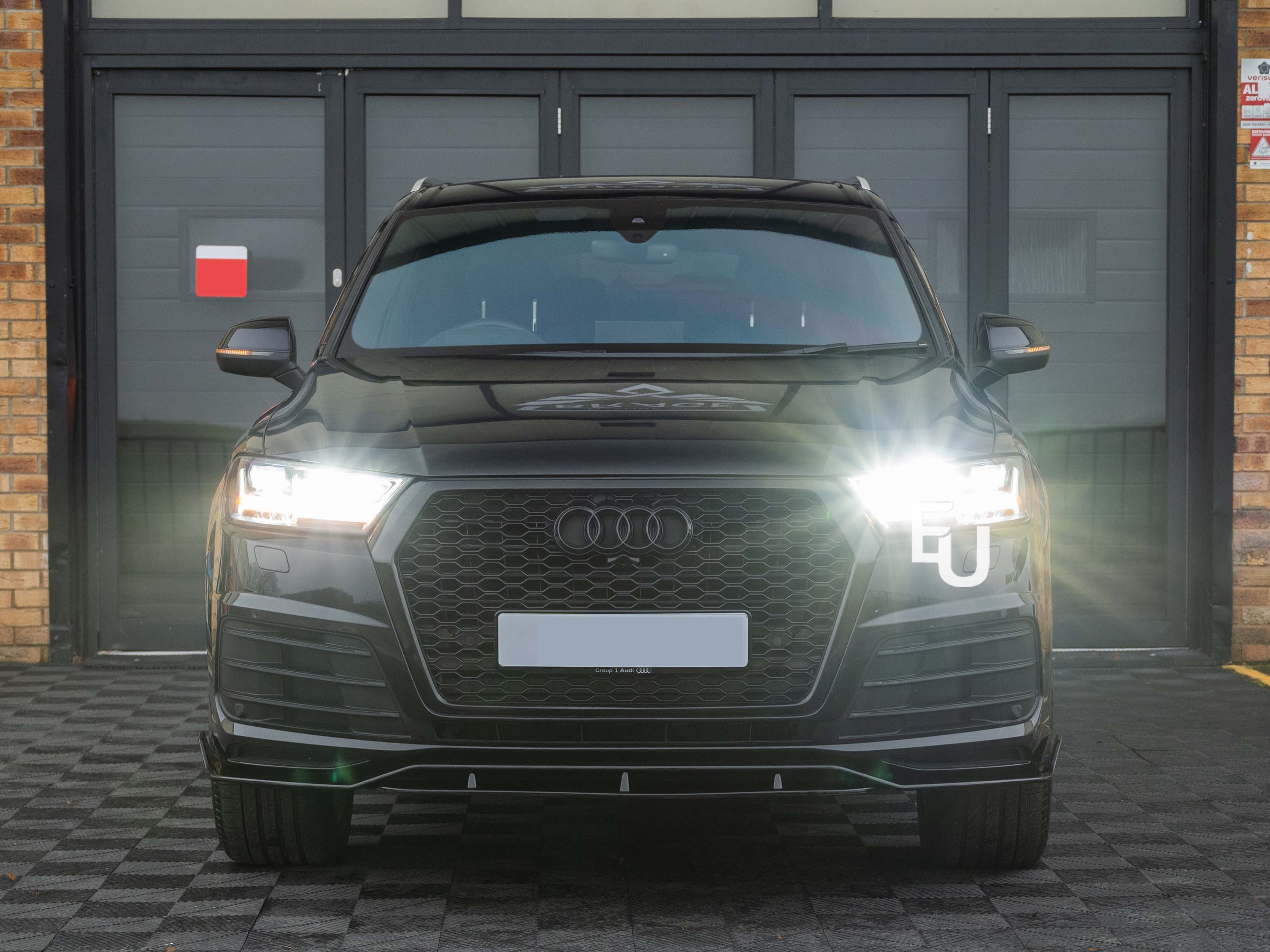 FRONT SPLITTER LIP FOR AUDI Q7 SQ7 S LINE 4M BUMPER SPOILER GLOSS BLACK 16-20