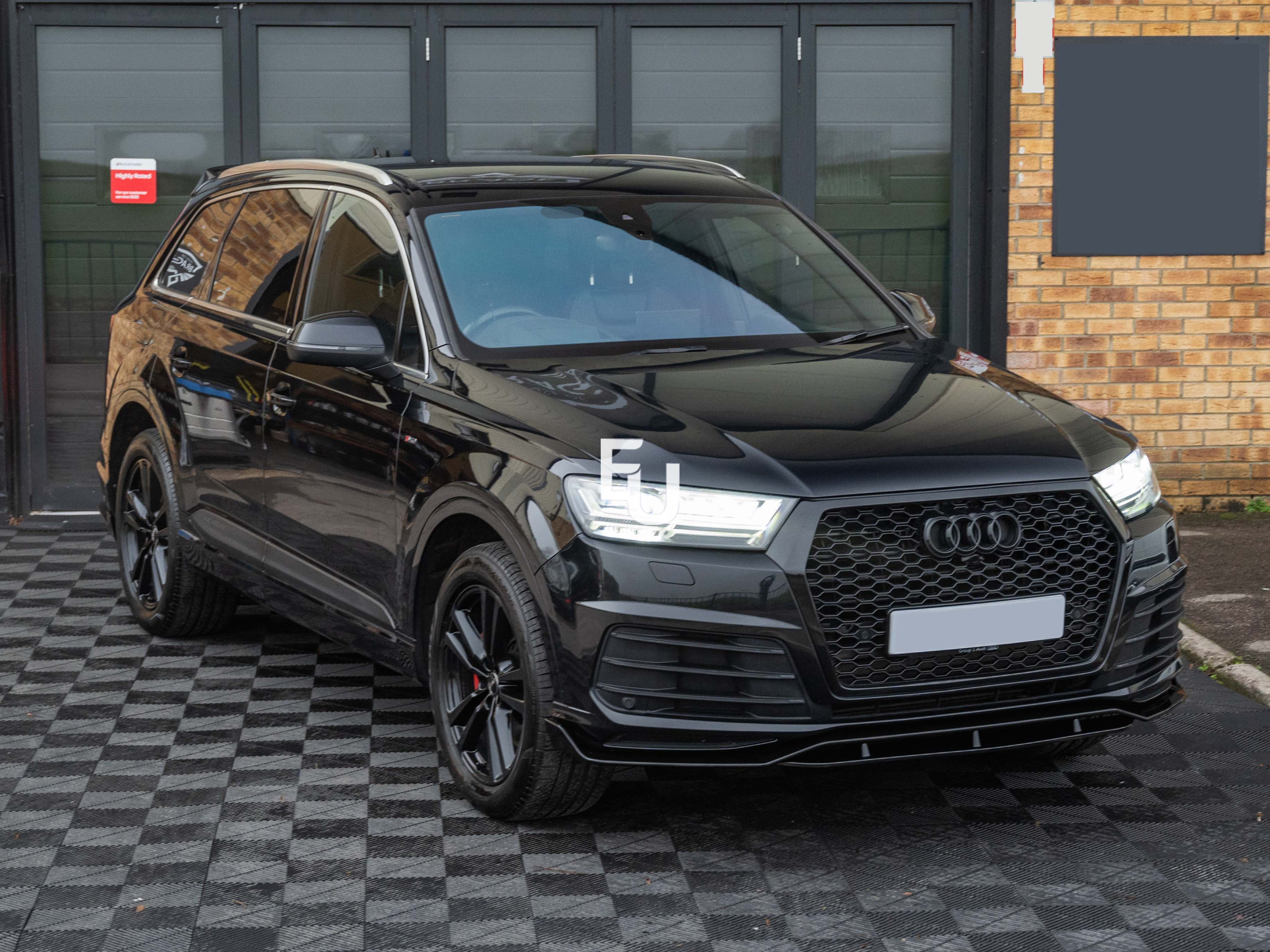 FOR AUDI Q7 4M SLINE SQ7 2015-2019 FRONT GRILLE HONEYCOMB GRILL RSQ7 STYLE BLACK