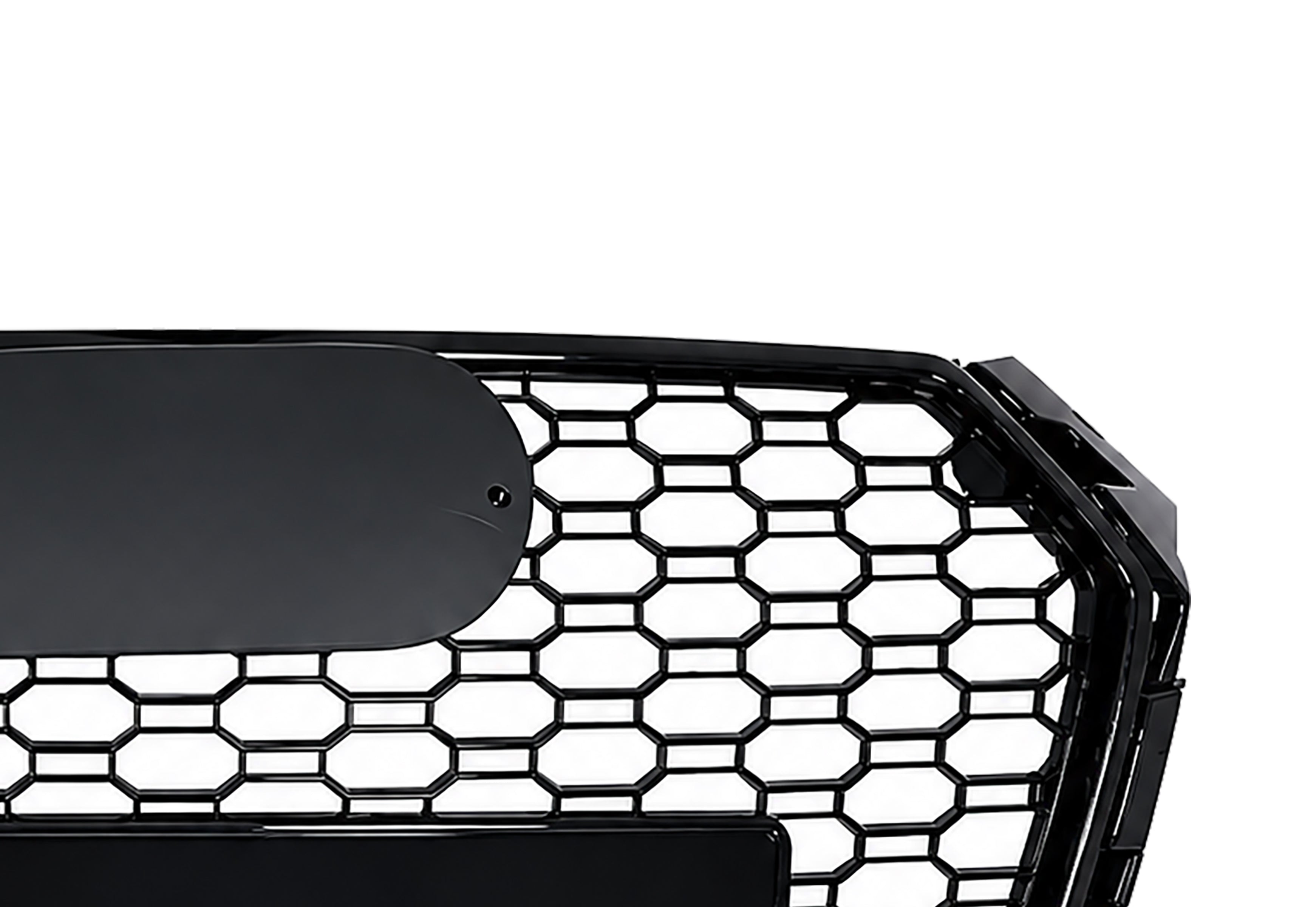 FRONT HONEYCOMB GRILLE RS4 STYLE GLOSS BLACK GRILLE FOR AUDI A4 S4 B9 15-19