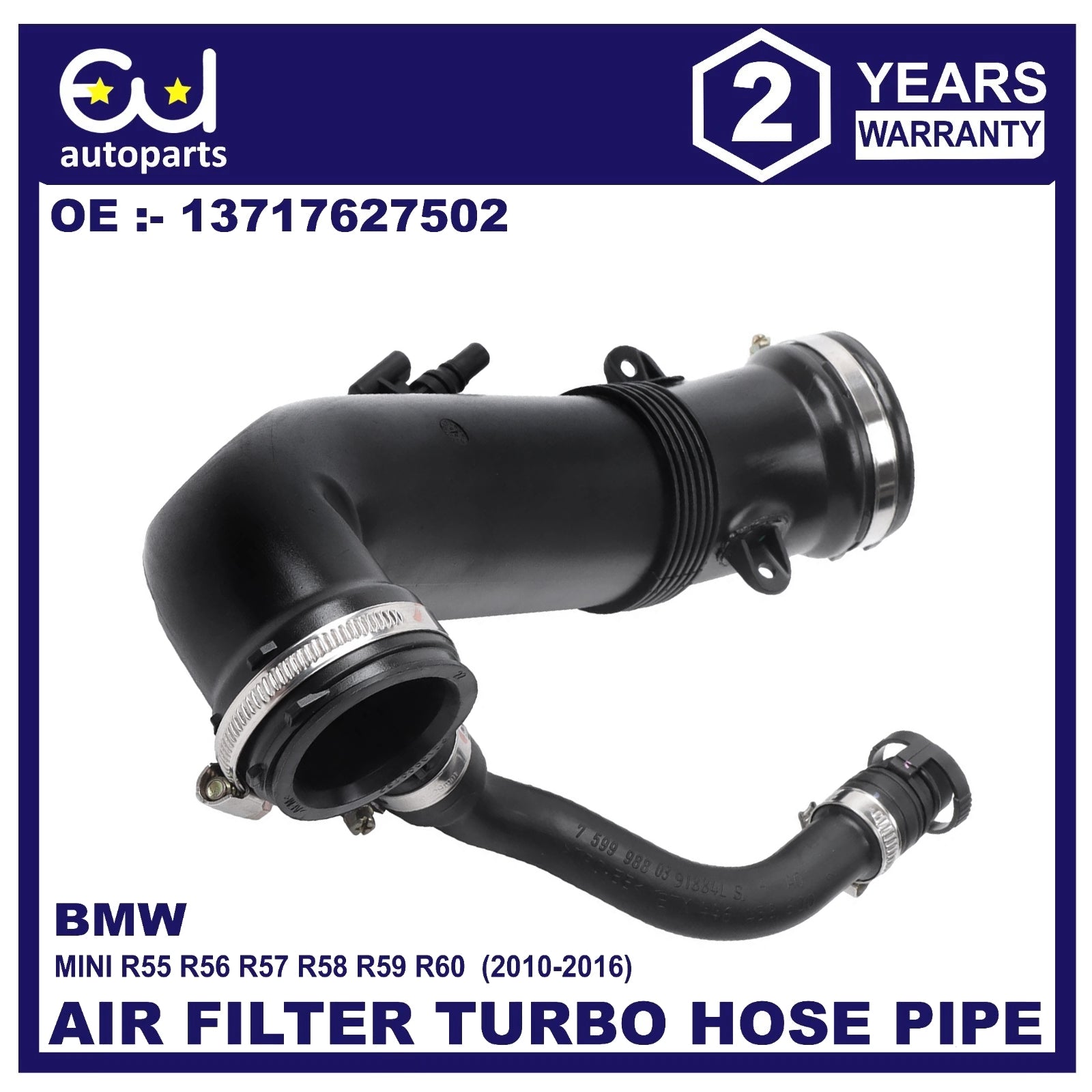 FOR BMW MINI TURBO AIR FILTER PIPE COOPER S N18 R55 R56 R57 R58 R59 R60 10-2016