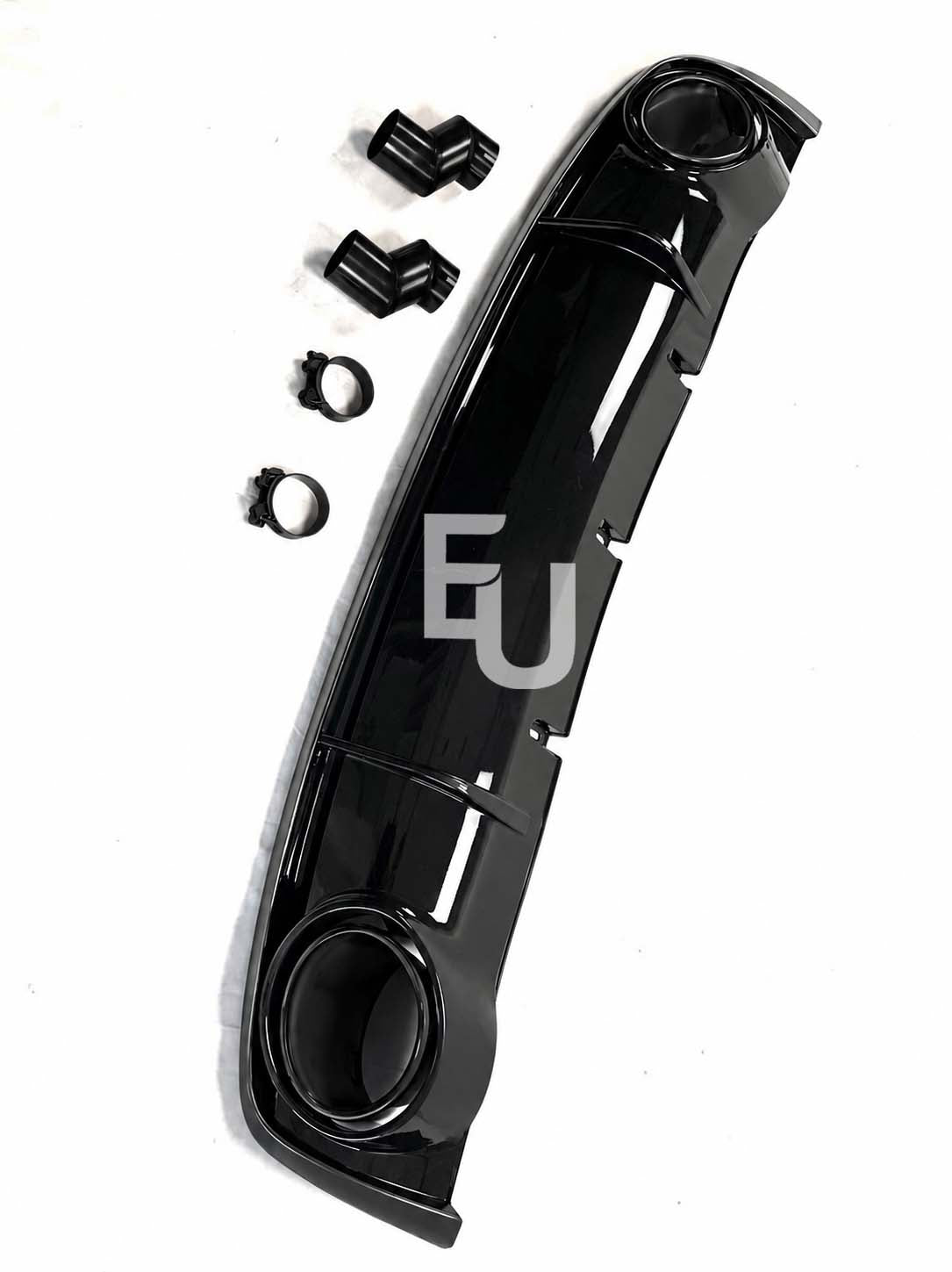 FOR AUDI A4 B8.5 STANDARD RS4 LOOK LCI REAR DIFFUSER W/TAILPIPE BLACK 2012-2015