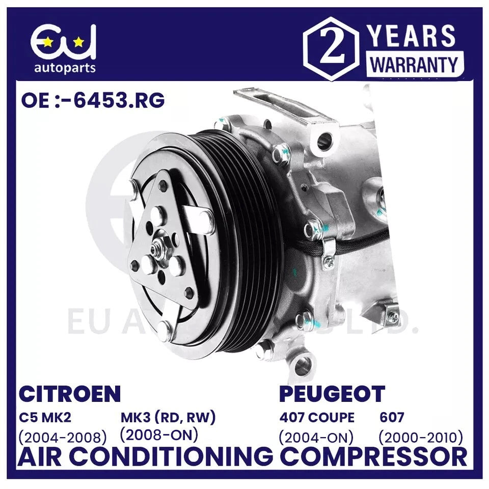 AIR CONDITIONING A/C COMPRESSOR FOR CITROEN C5 MK2 MK3 PEUGEOT 407 607 1.6 1.8