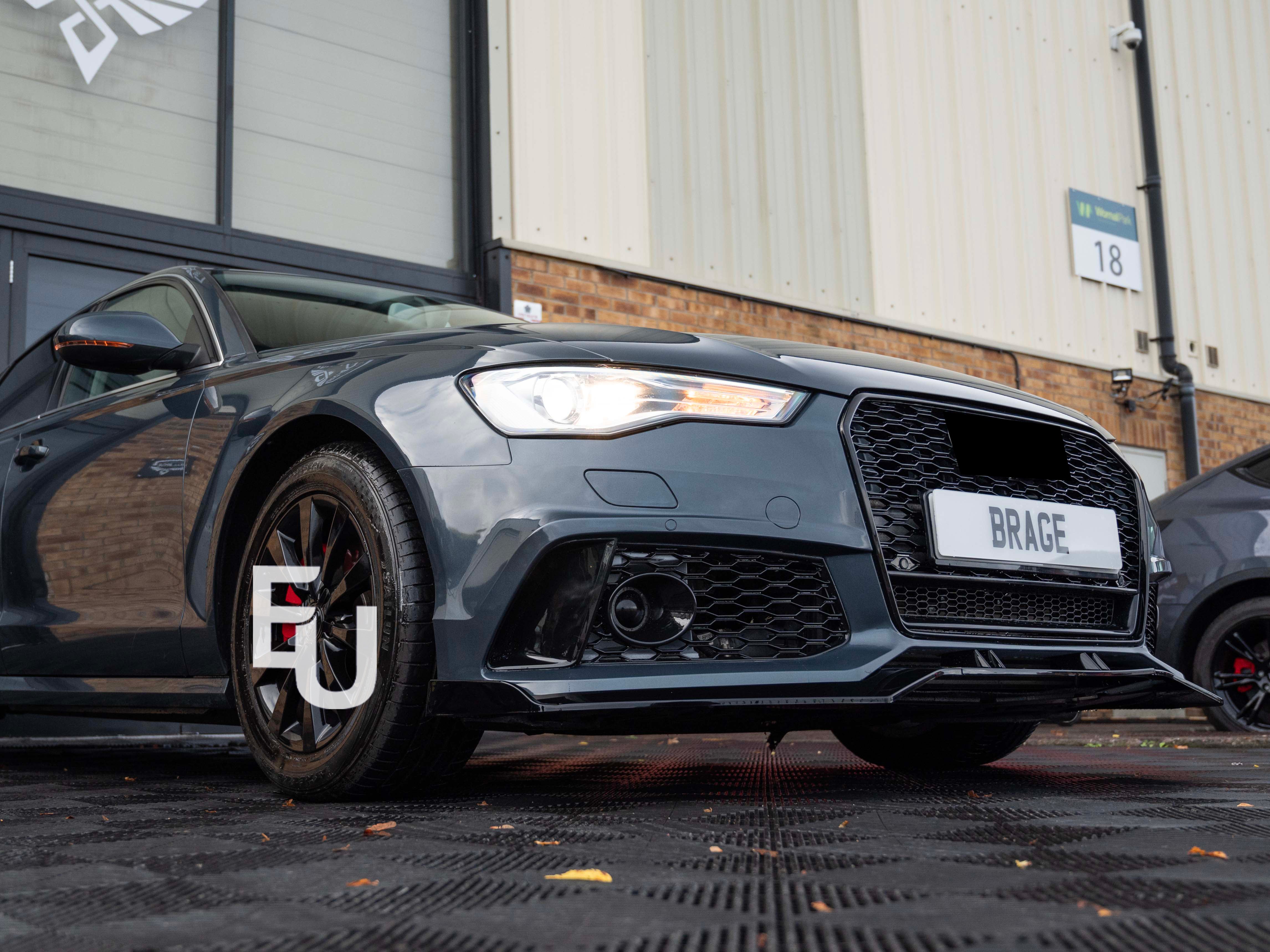 RS6 LOOK FRONT BUMPER CONVERSION BODYKIT W/SPLITTER FOR AUDI A6 S6 C7.5 15-18