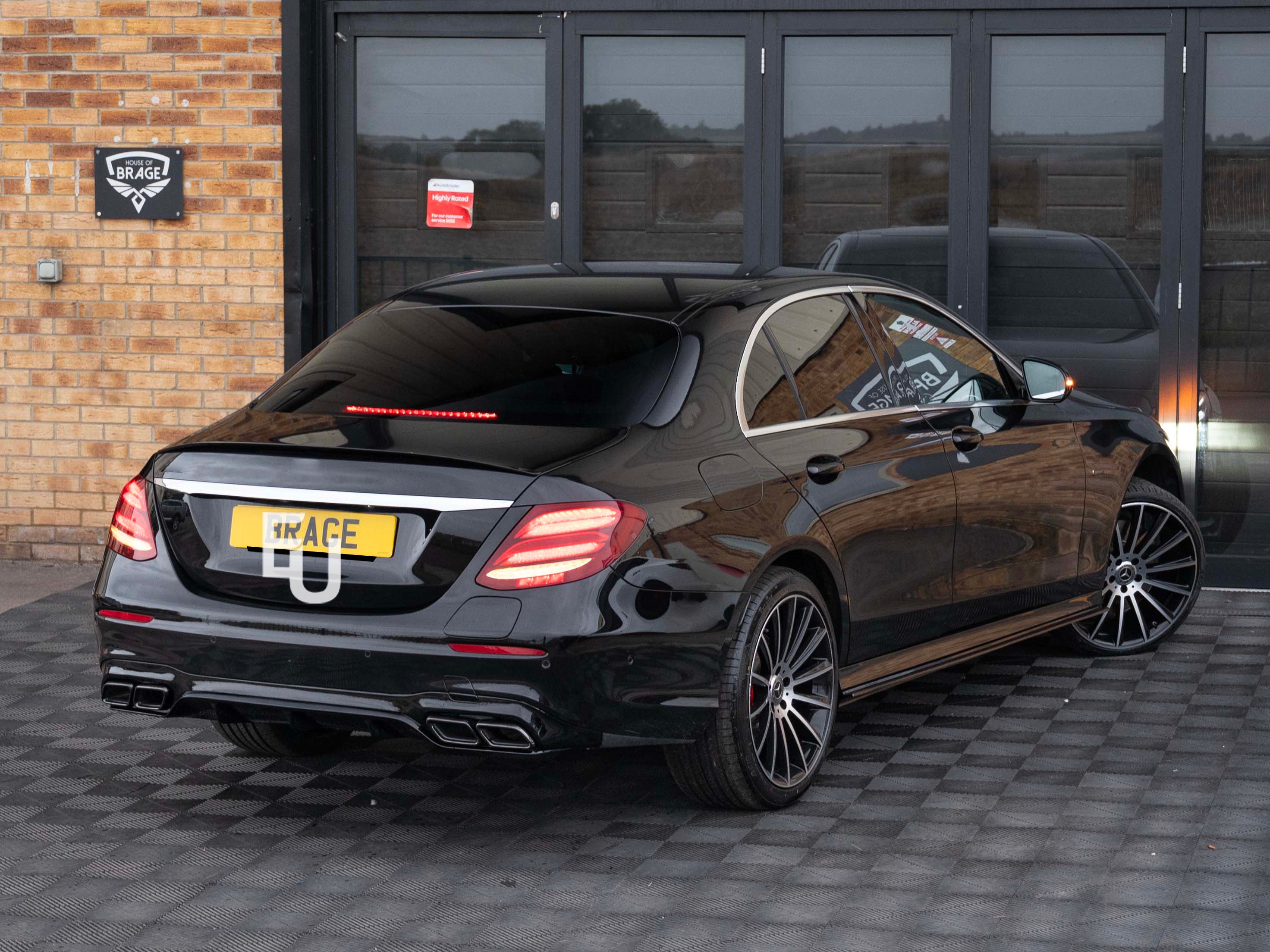 FOR MERCEDES E CLASS W213 SALOON C63 STYLE REAR BOOT SPOILER GLOSS BLACK 16-2020