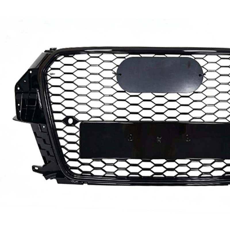 RSQ3 STYLE FRONT BUMPER HONEYCOMB GRILLE FOR AUDI Q3 8U 2011-2015 GLOSS BLACK