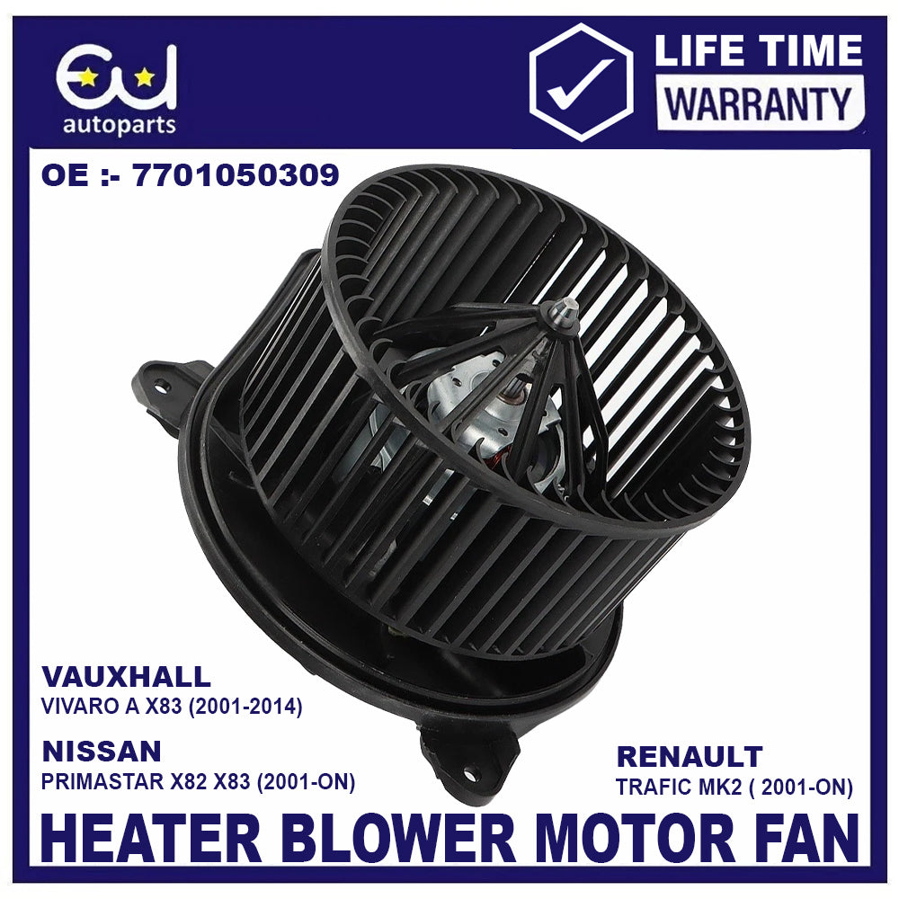 HEATER BLOWER MOTOR FAN FOR NISSAN PRIMASTAR X83 & RENAULT TRAFIC 7701050309
