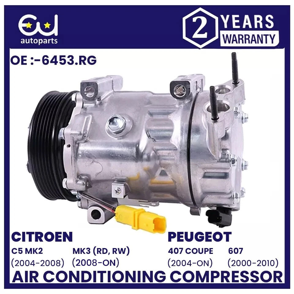 AIR CONDITIONING A/C COMPRESSOR FOR CITROEN C5 MK2 MK3 PEUGEOT 407 607 1.6 1.8