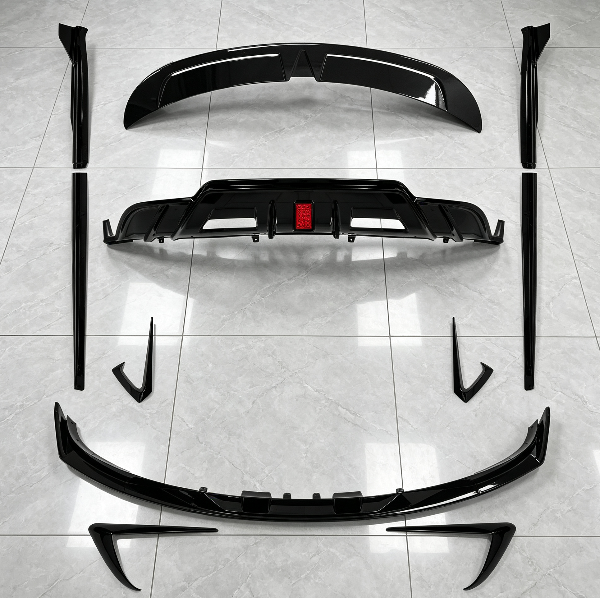 BRAGE DESIGN AERO BODY KIT FRONT SPLITTER REAR DIFFUSER FOR TESLA MODEL 3 2017+