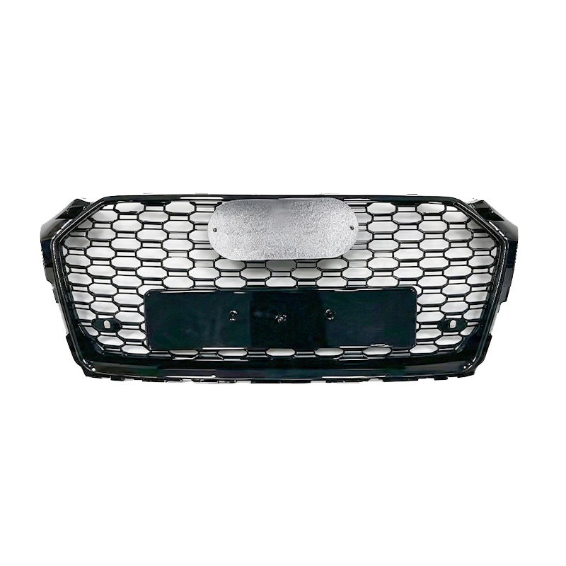 RS5 STYLE GLOSS HONEYCOMB RADIATOR BUMPER GRILLE GRILL FOR AUDI A5 S5 B9 2016-19