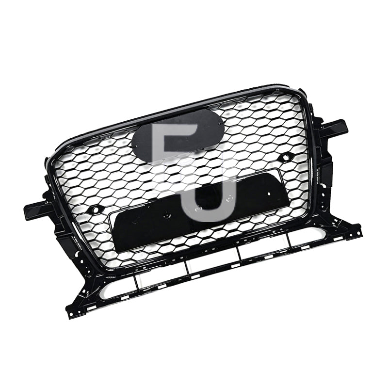FOR AUDI Q5 8R 2012-2016 RS STYLE GLOSS BLACK HONEYCOMB RADIATOR BUMPER GRILLE