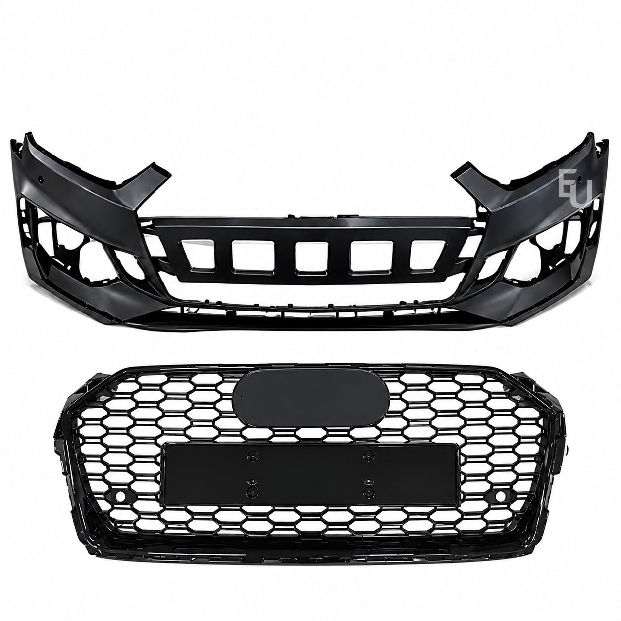 RS5 LOOK FRONT SPLITTER BUMPER BODY KIT GRILLE FOR AUDI A5 S5 B9 8W 2017-2020
