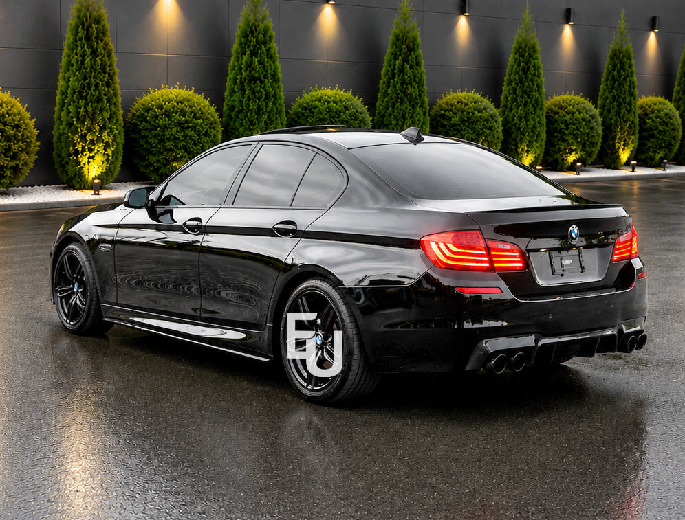 FOR BMW 5 SERIES F10 F11 MP STYLE SIDE SKIRTS EXTENSION BLADES GLOSS BLACK 10-17