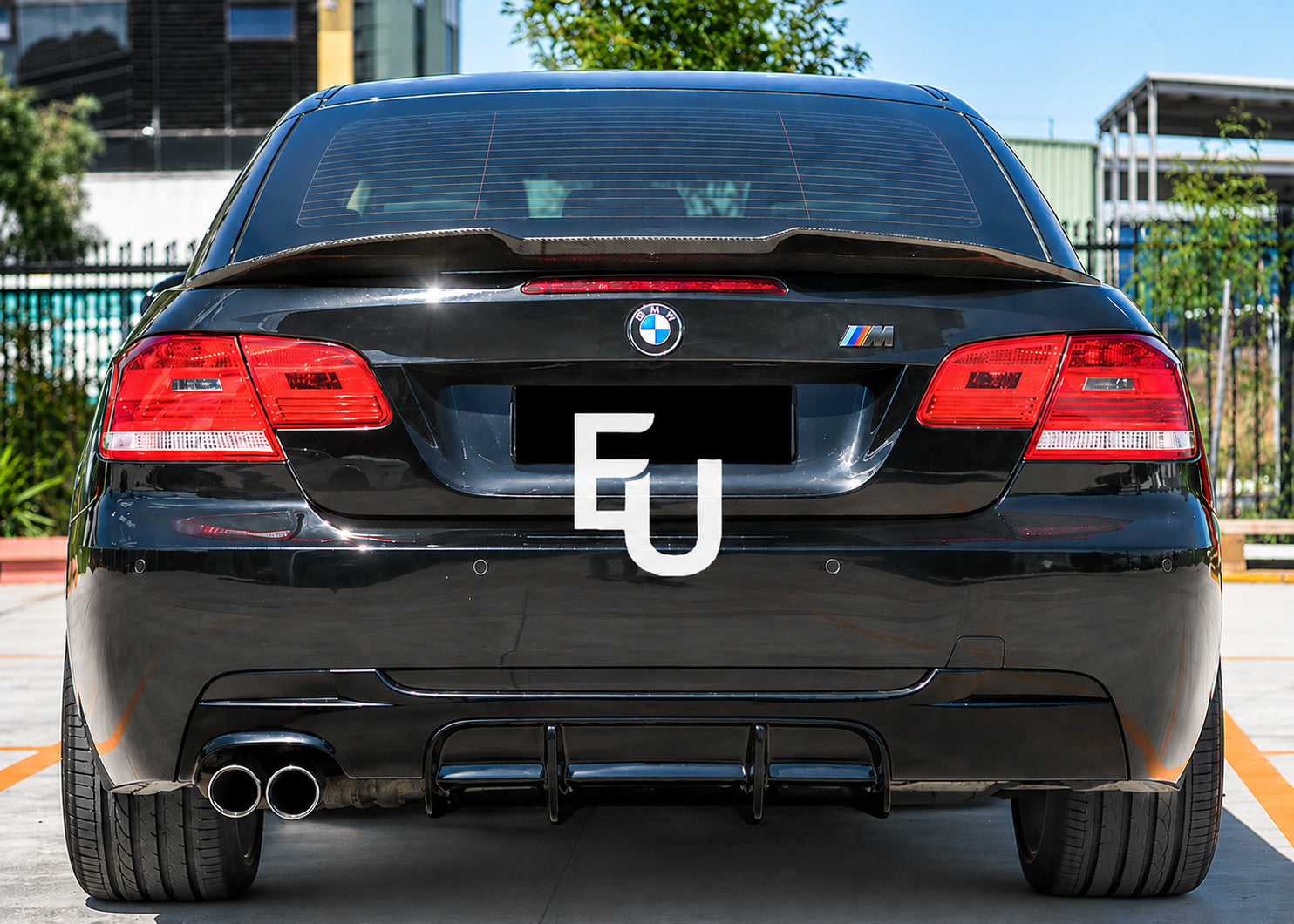 FOR BMW 3 SERIES E92 E93 330I M SPORT REAR DIFFUSER SPLITTER VALANCE GLOSS BLACK