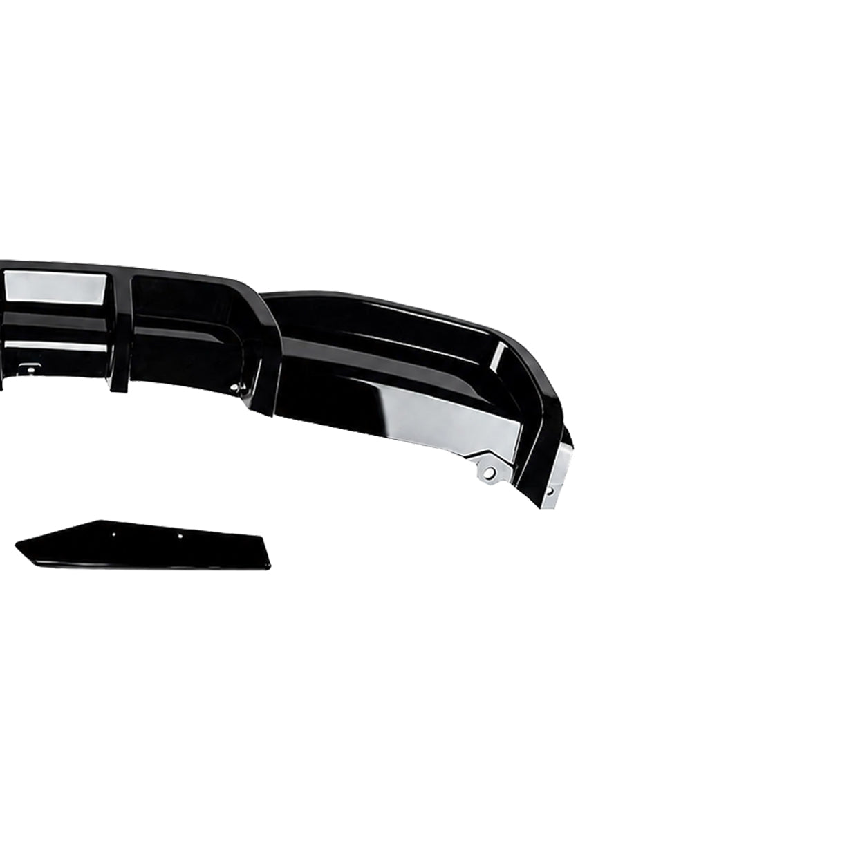 FOR BMW 3 SERIES F30 F31 REAR VALANCE DIFFUSER LIP W/LED GLOSS BLACK 11-19