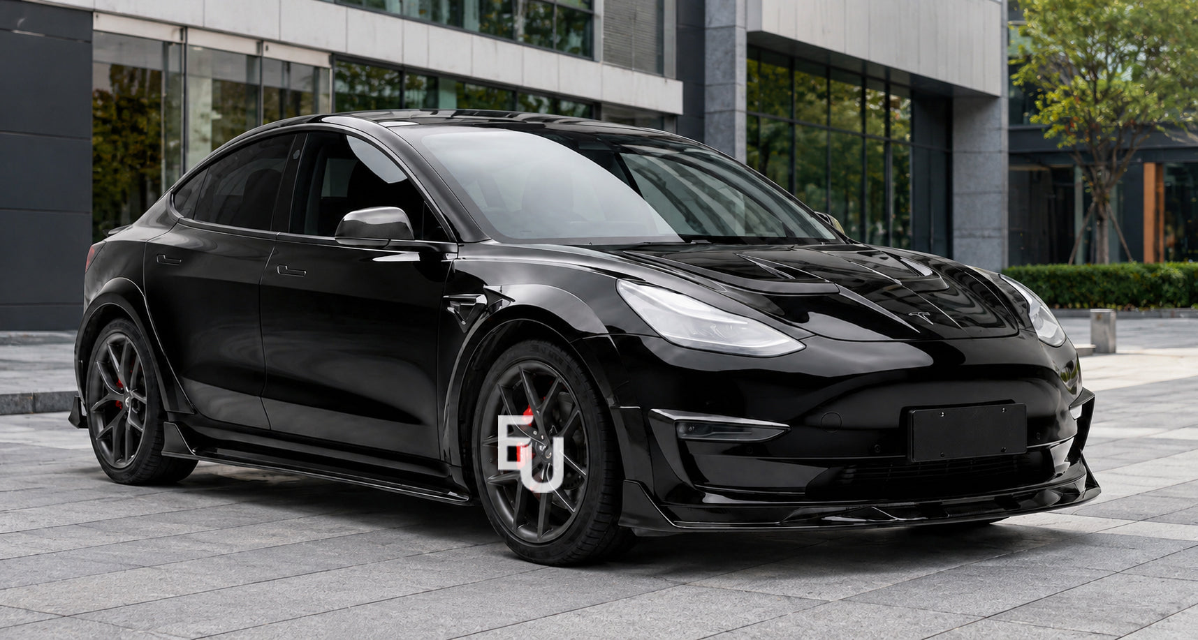BRAGE DESIGN AERO BODY KIT FRONT SPLITTER REAR DIFFUSER FOR TESLA MODEL 3 2017+