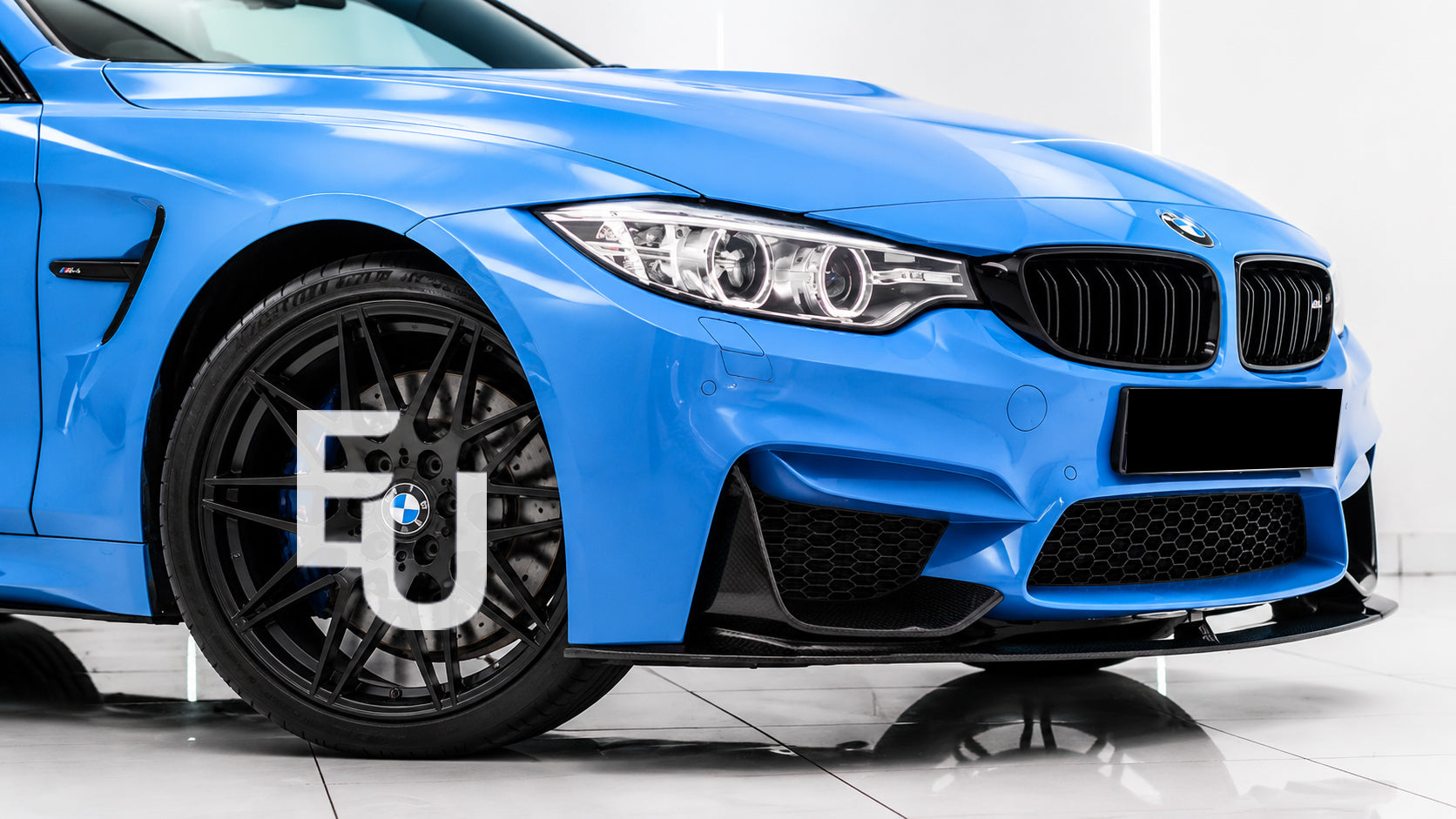 FOR BMW M3 M4 F80 F82 F83 MP STYLE FRONT BUMPER SPLITTER LIP SPOILER GLOSS BLACK
