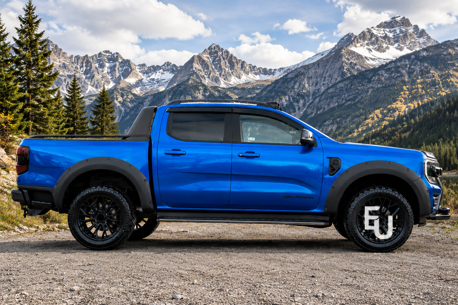 FOR FORD RANGER T9 2022+ WILDTRAK BLACK WIDE WHEEL ARCHES FENDER FLARES 4PCS