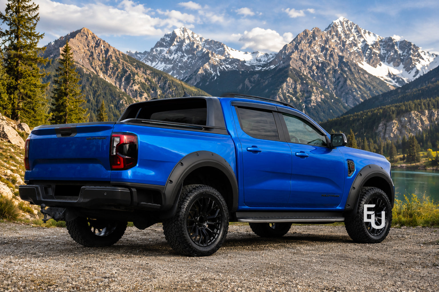 FOR FORD RANGER T9 2022+ WILDTRAK BLACK WIDE WHEEL ARCHES FENDER FLARES 4PCS